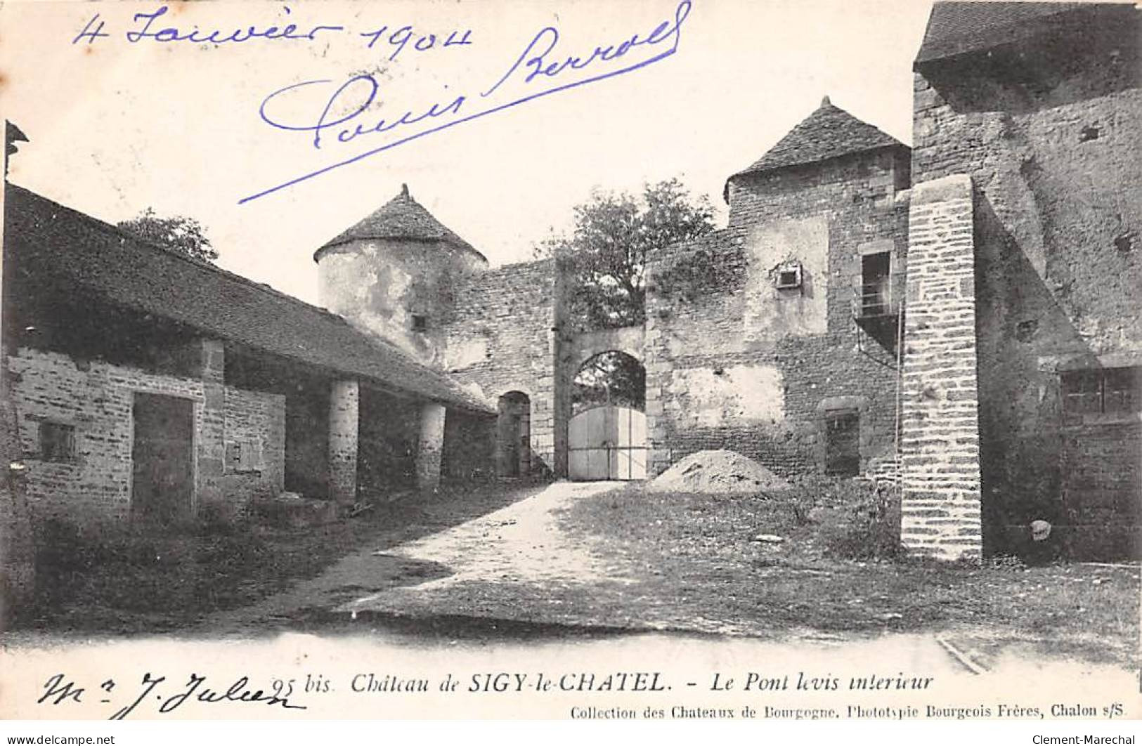 Château De SIGY LE CHATEL - Le Pont Levis Intérieur - Très Bon état - Otros & Sin Clasificación