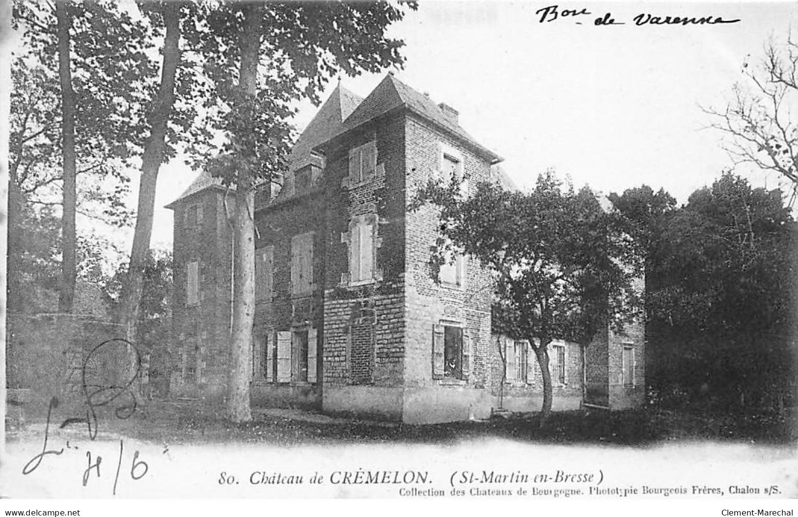 SAINT MARTIN EN BRESSE - Château De CREMELON - Très Bon état - Other & Unclassified