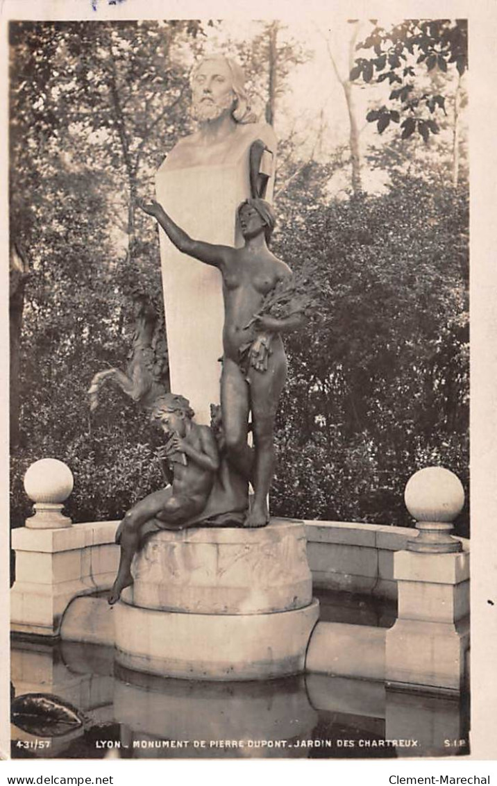 LYON - Monument De Pierre Dupont - Jardin Des Chartreux - Très Bon état - Andere & Zonder Classificatie