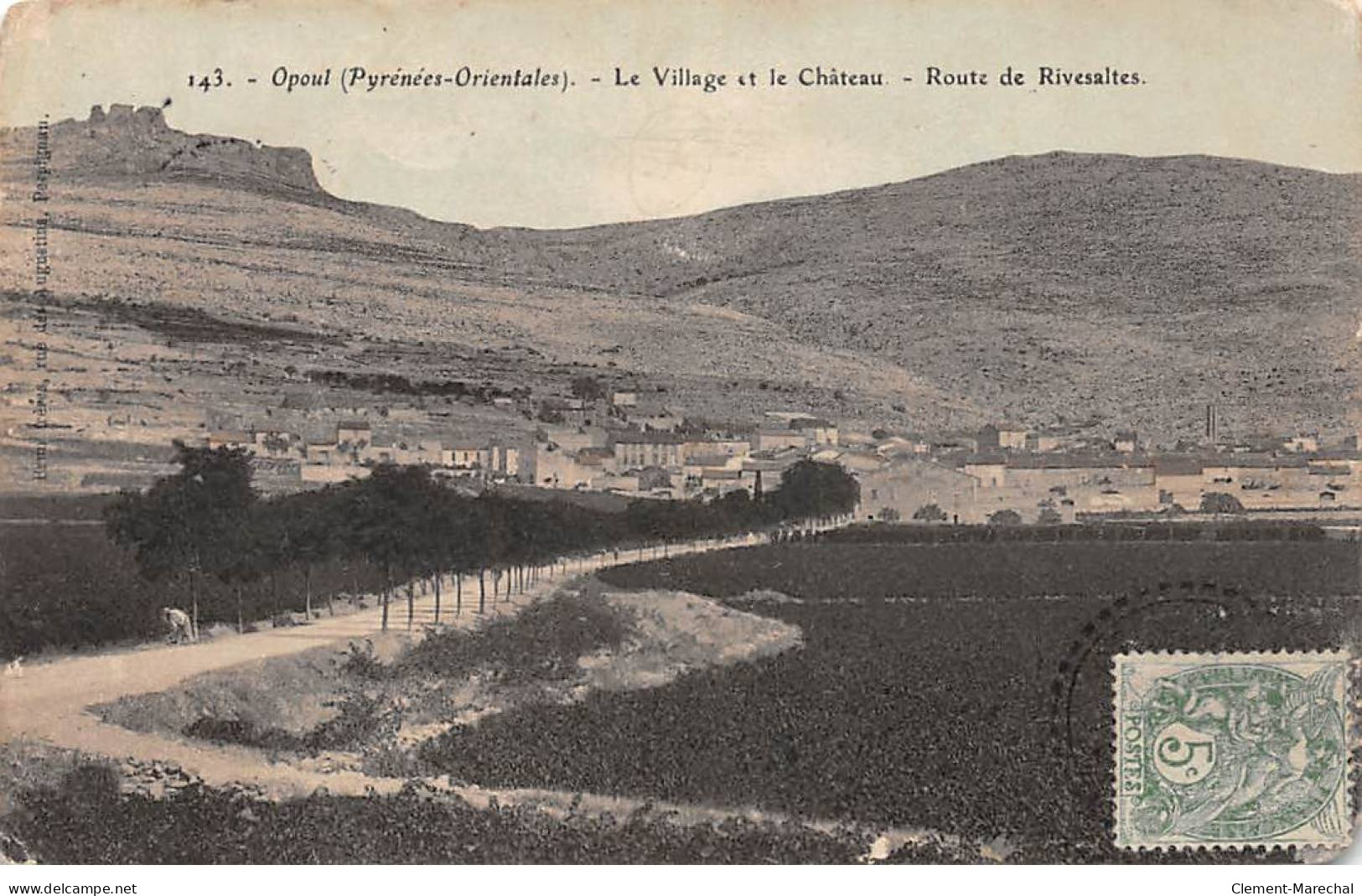 OPOUL - Le Village Et Le Château - Route De Rivesaltes - état - Sonstige & Ohne Zuordnung