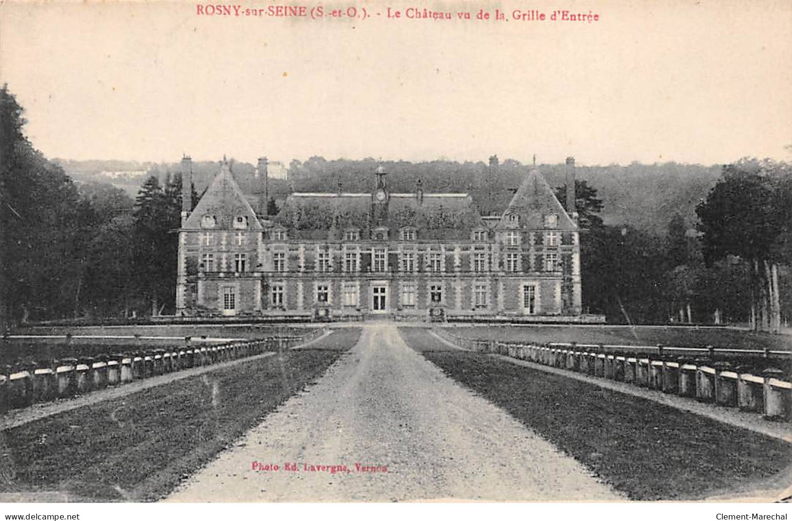 ROSNY SUR SEINE - Le Château Vu De La Grille D'Entrée - Très Bon état - Rosny Sur Seine