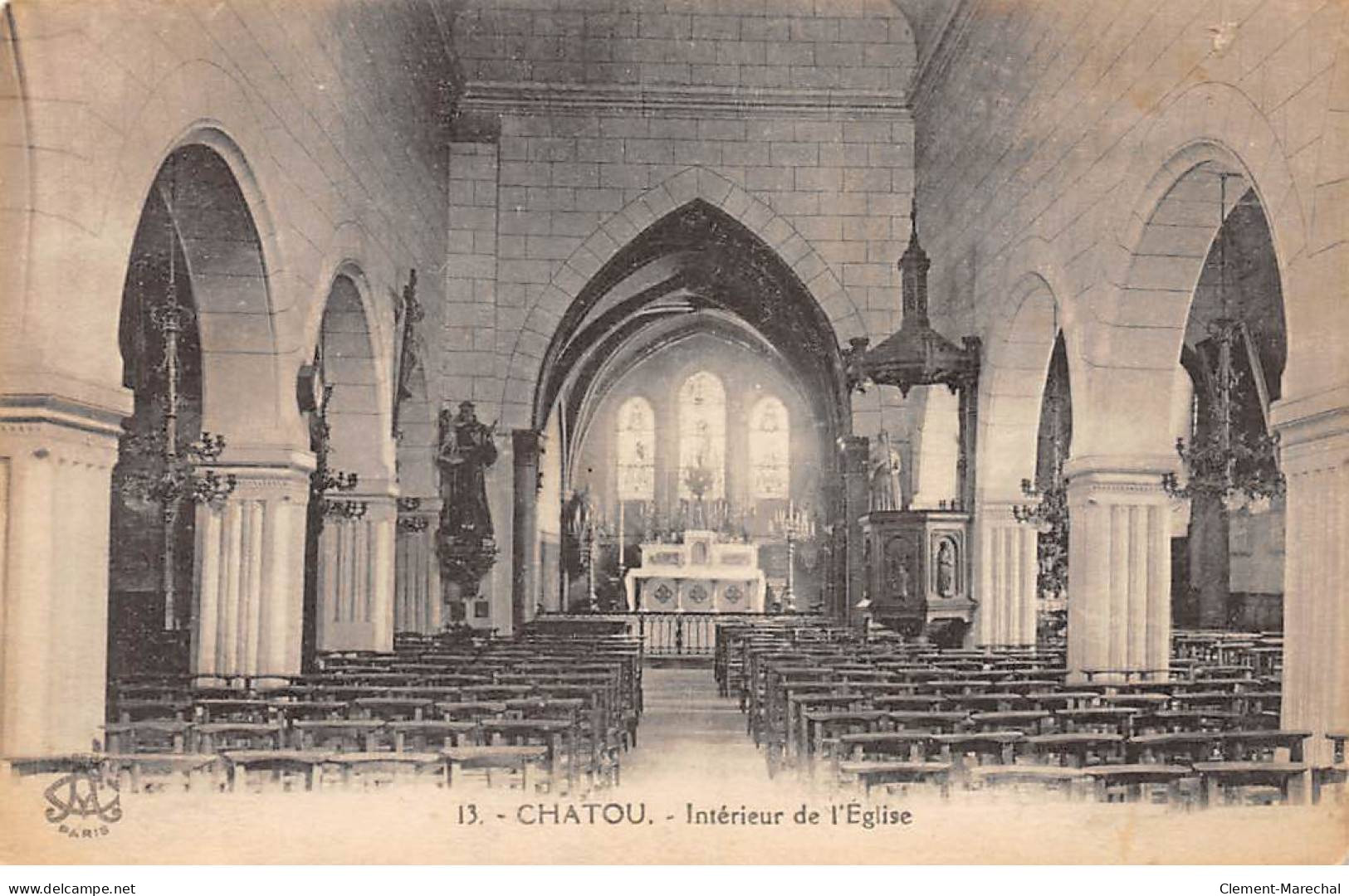 CHATOU - Intérieur De L'Eglise - Très Bon état - Chatou