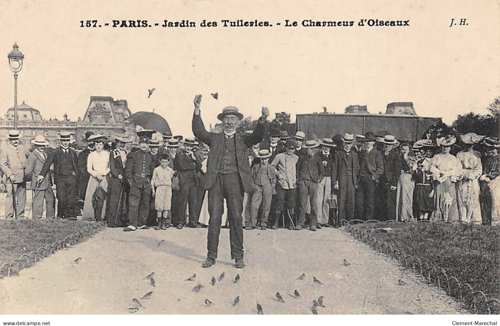 PARIS - Jardin Des Tuileries - Le Charmeur D'Oiseaux - Très Bon état - Parcs, Jardins