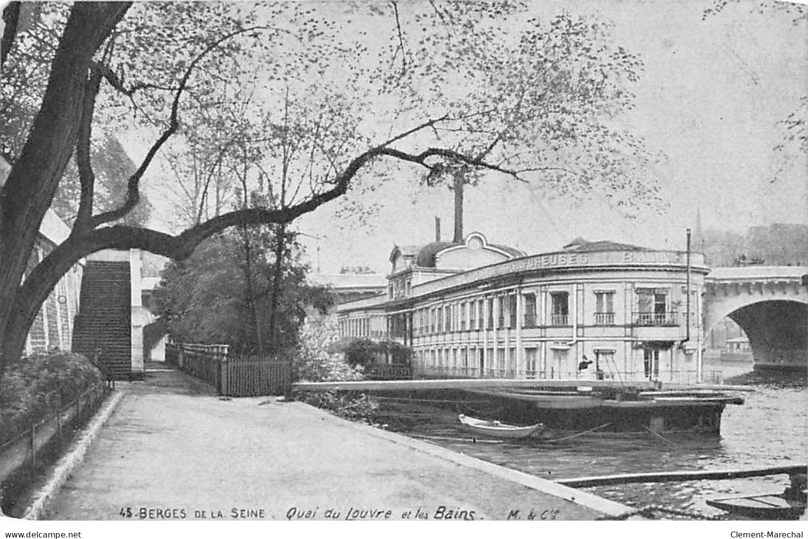 PARIS - Berges De La Seine - Quai Du Louvre Et Les Bains - Très Bon état - The River Seine And Its Banks