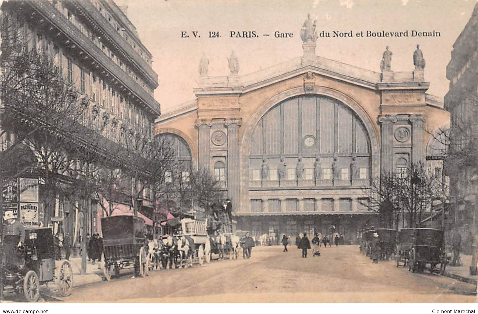 PARIS - Gare Du Nord Et Boulevard Denain - Très Bon état - Metro, Stations