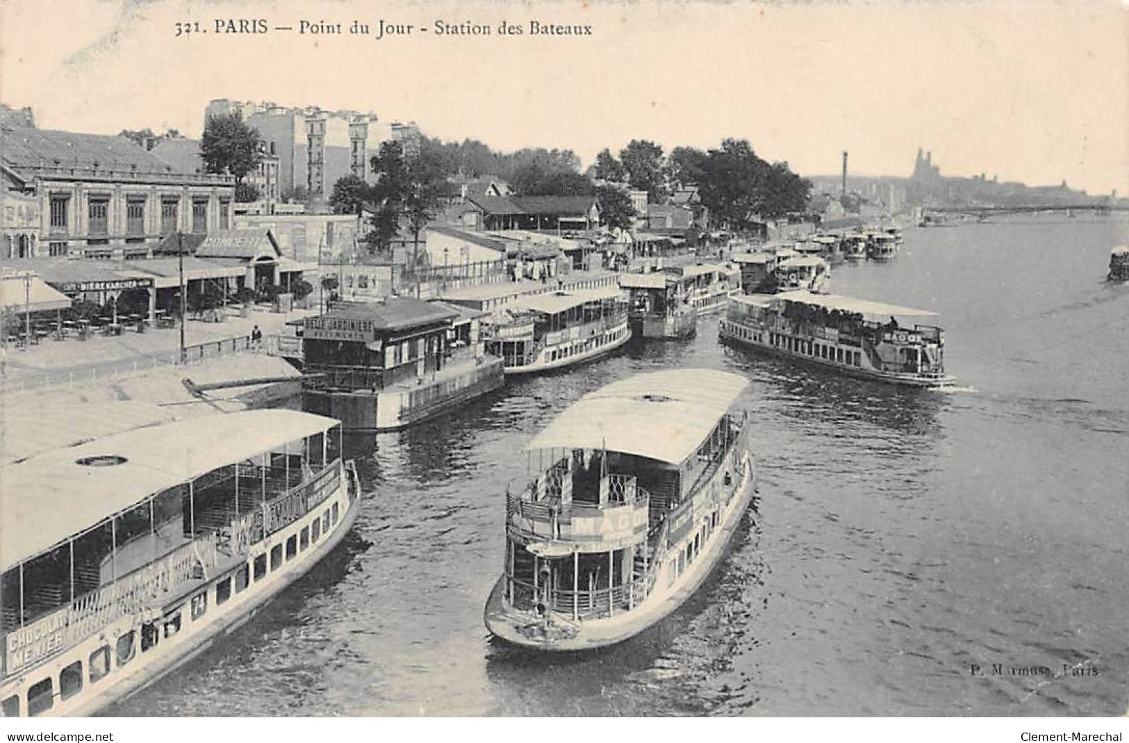 PARIS - Point Du Jour - Station Des Bateaux - Très Bon état - De Seine En Haar Oevers