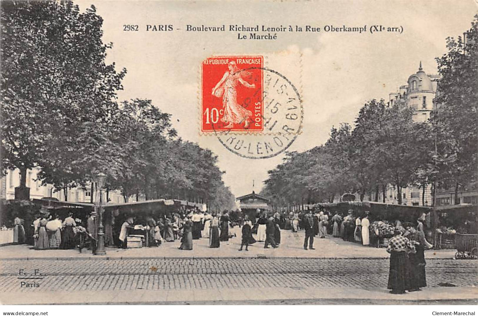 PARIS - Boulevard Richard Lenoir à La Rue Oberkampf - Le Marché - Très Bon état - Other & Unclassified