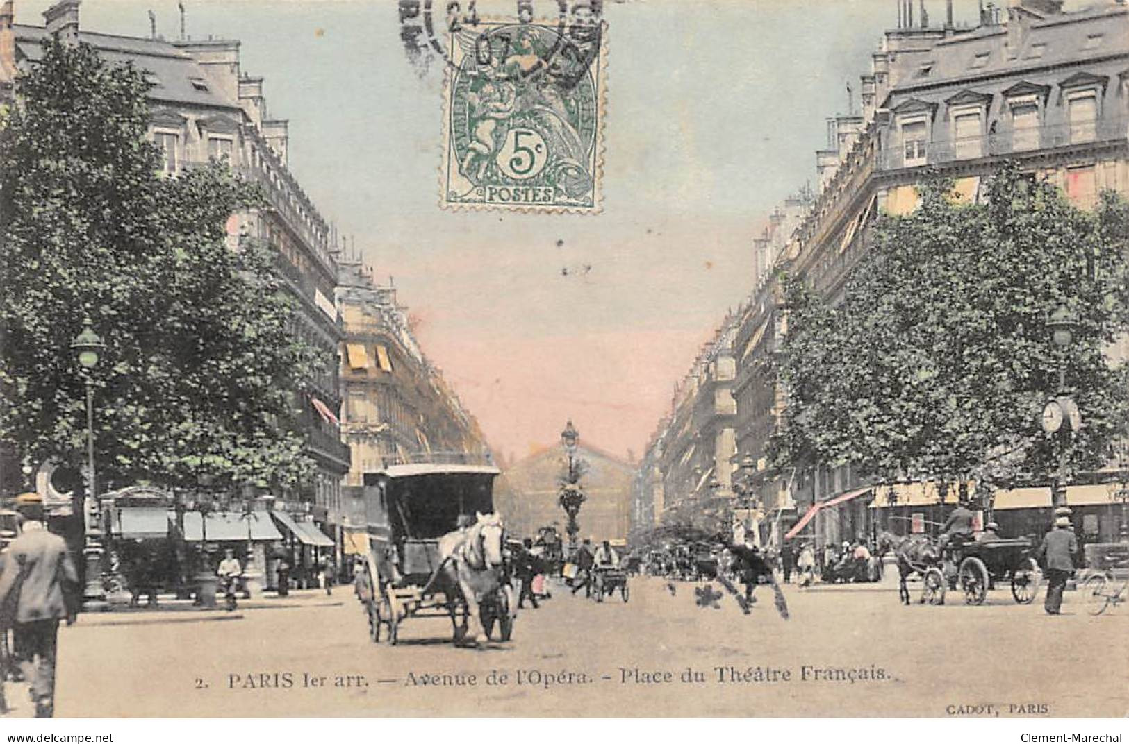 PARIS - Avenue De L'Opéra - Place Du Théâtre Français - Très Bon état - Squares