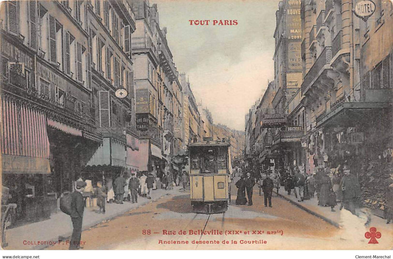 TOUT PARIS - Rue De Belleville - Ancienne Descente De La Courtille - Très Bon état - Other & Unclassified