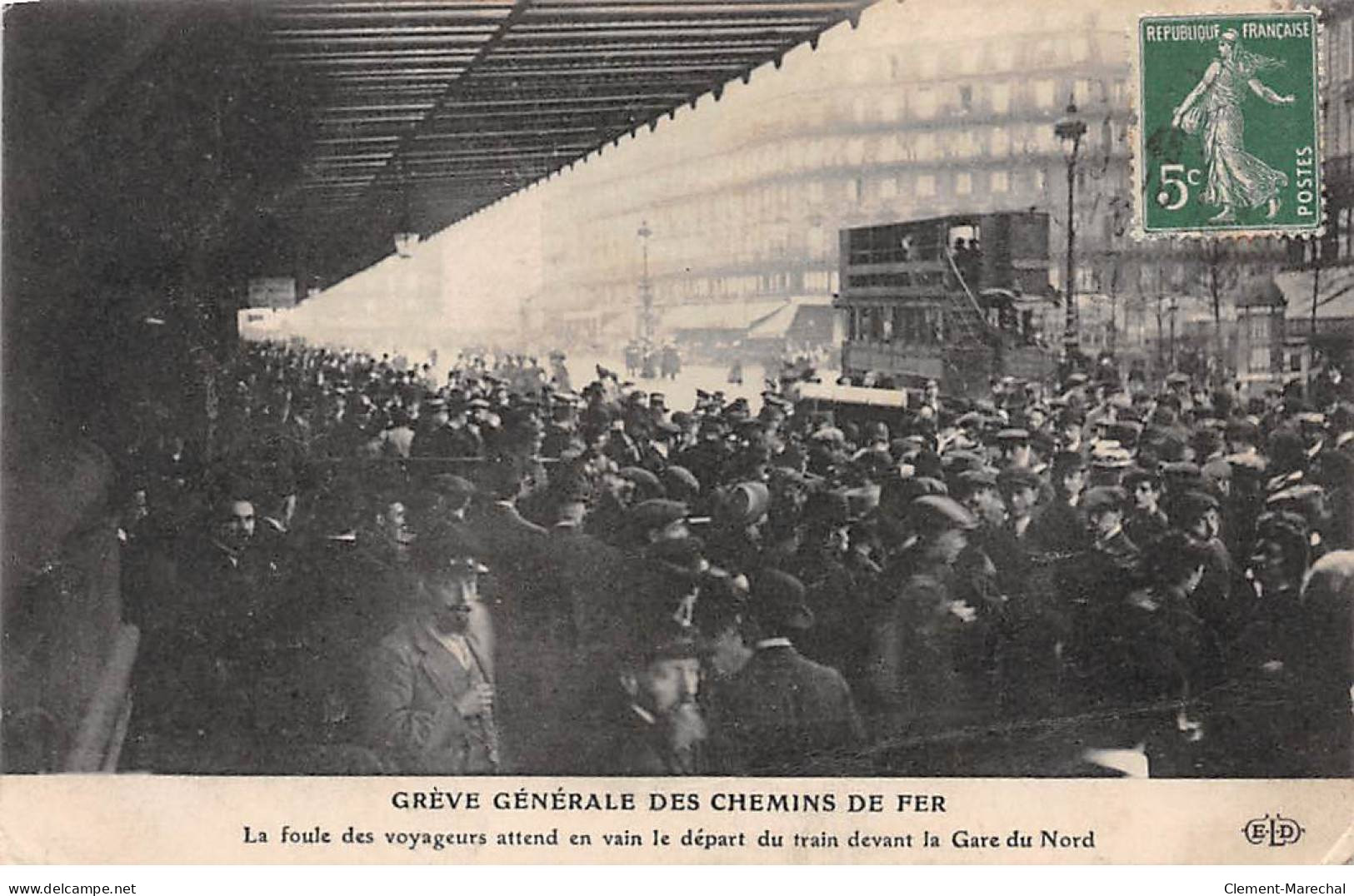 PARIS - Grève Générale Des Chemins De Fer - La Foule Des Voyageurs - Gare Du Nord - état - Sonstige & Ohne Zuordnung
