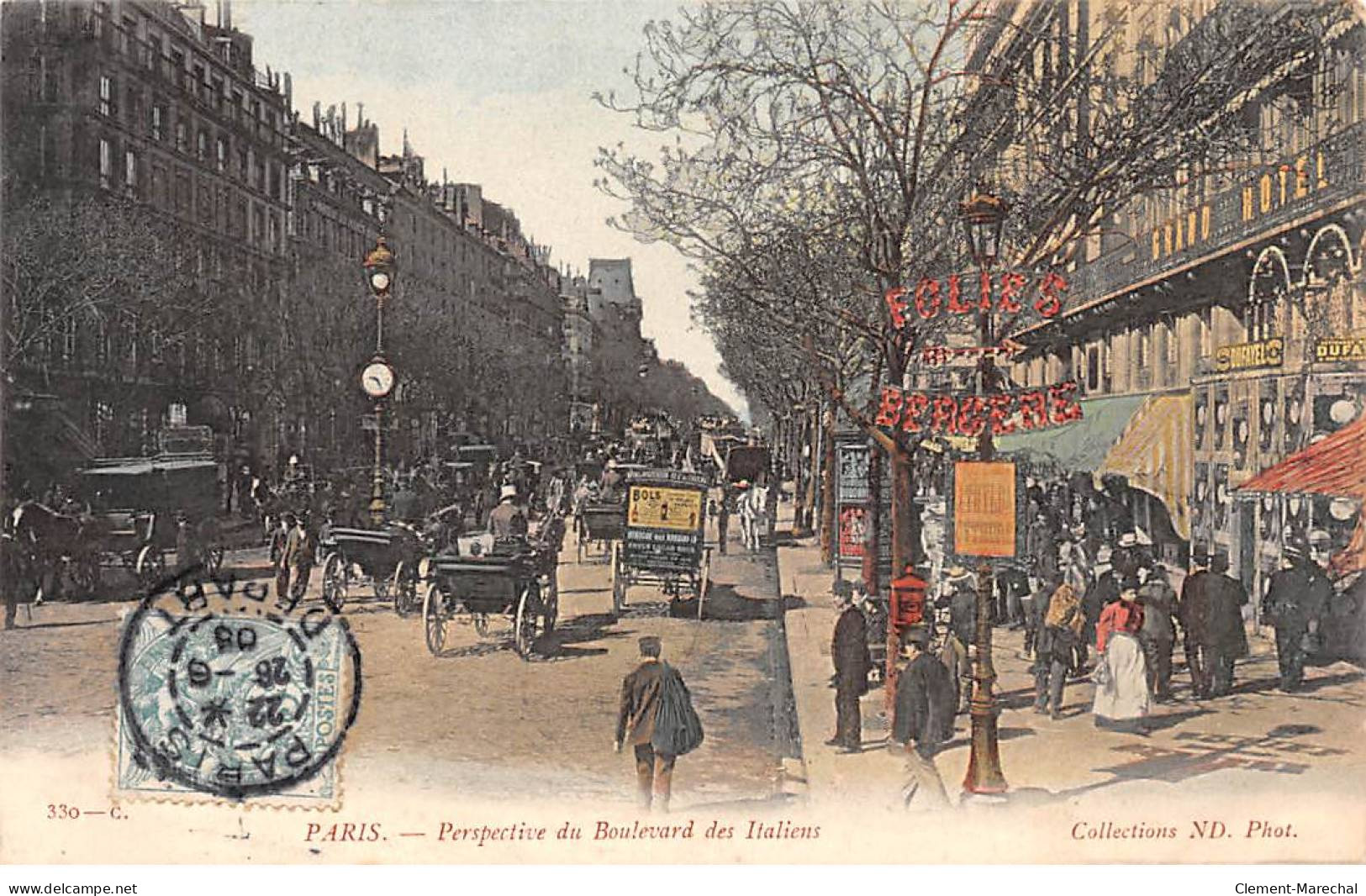 PARIS - Perspective Du Boulevard Des Italiens - Très Bon état - Sonstige & Ohne Zuordnung