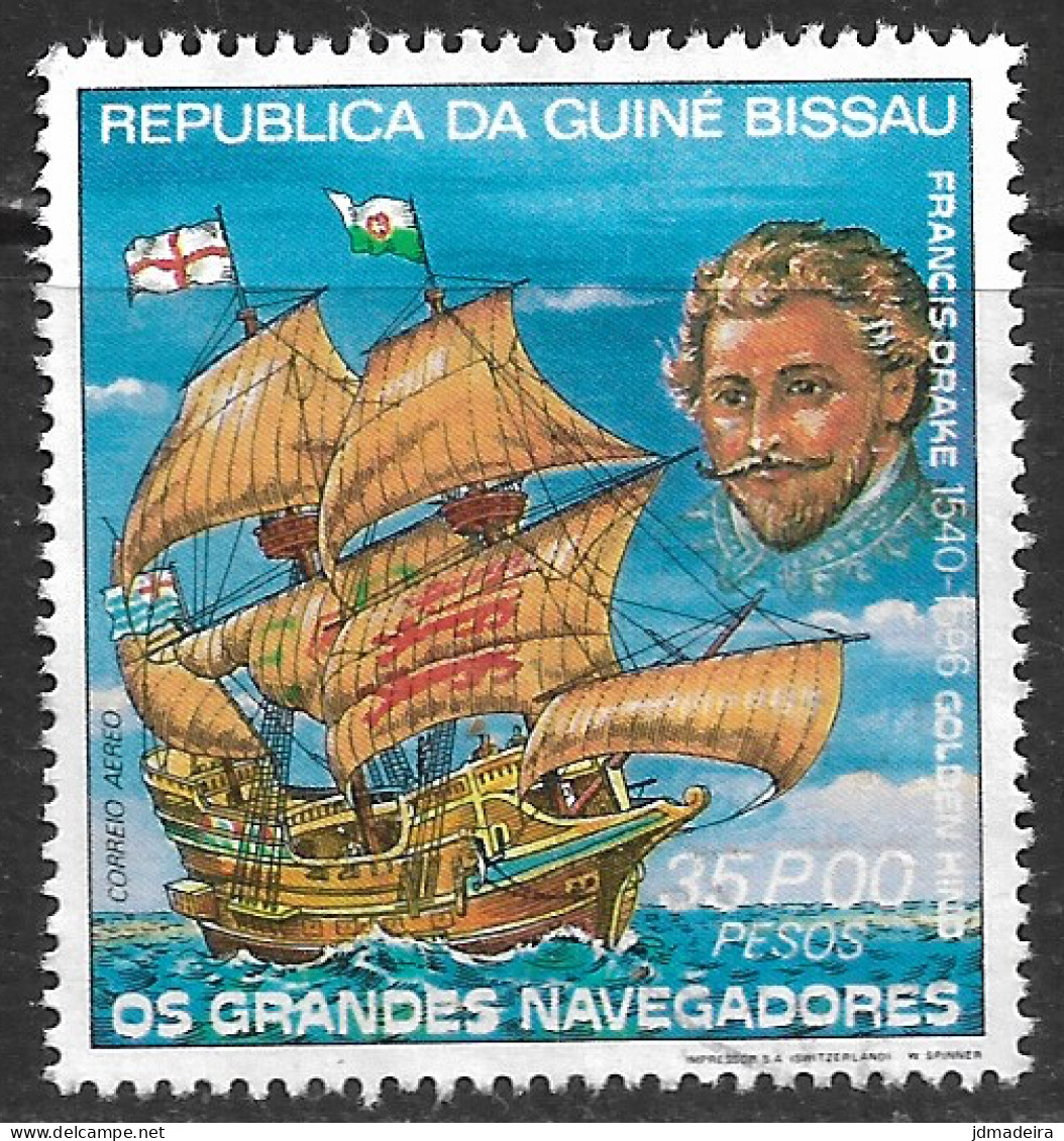 GUINE BISSAU – 1981 Navigators 35P00 Used Stamp - Guinea-Bissau