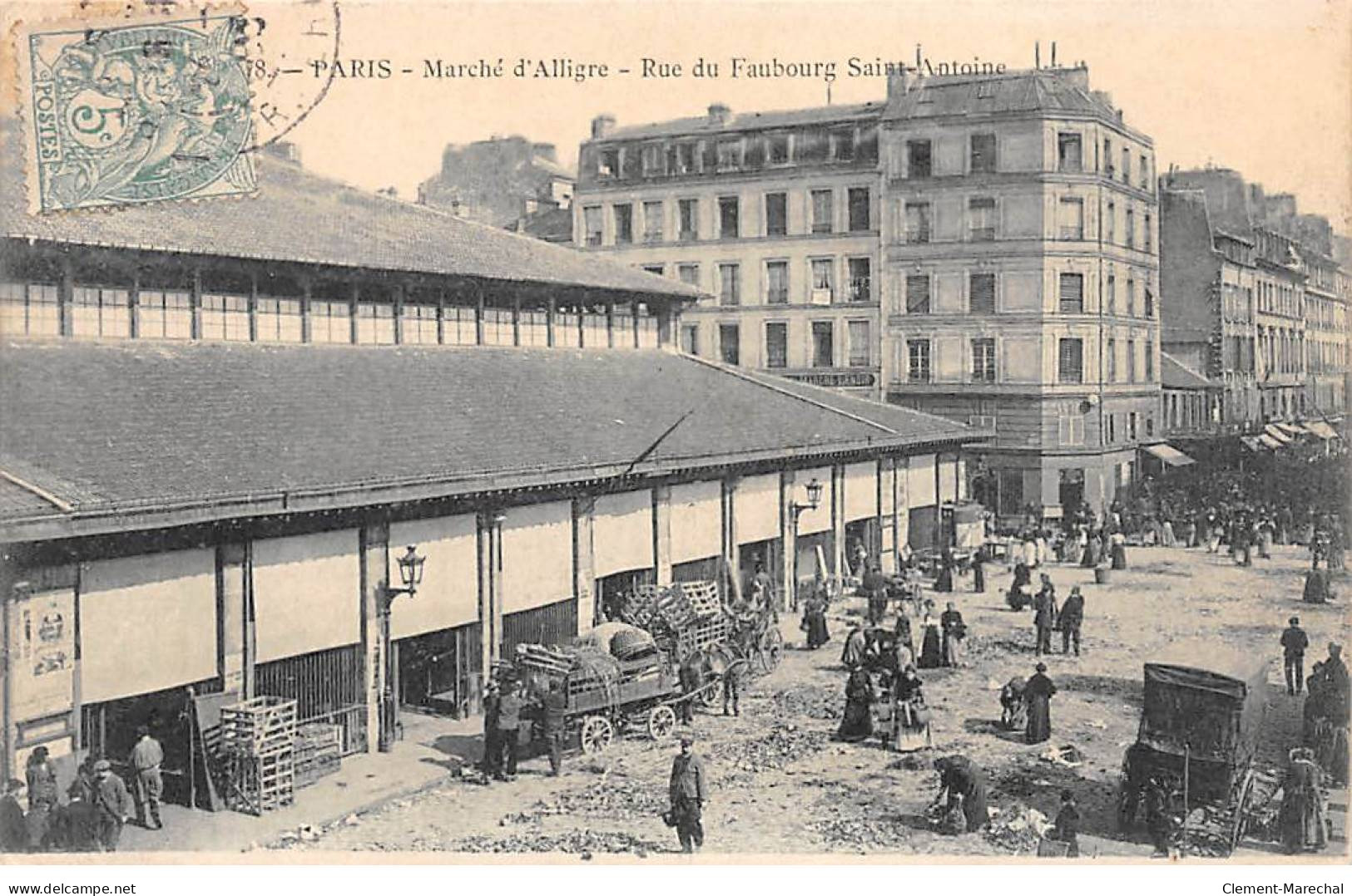 PARIS - Marché D'Alligre - Rue Du Faubourg Saint Antoine - Très Bon état - Autres & Non Classés