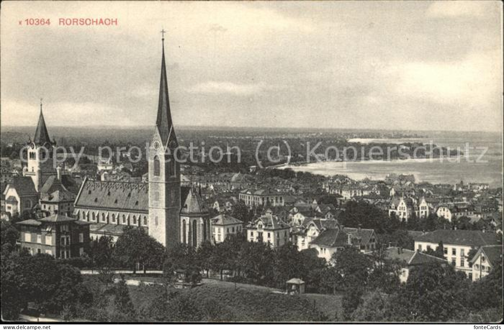 11426736 Rorschach Bodensee Ortsansicht Kirche Rorschach - Autres & Non Classés