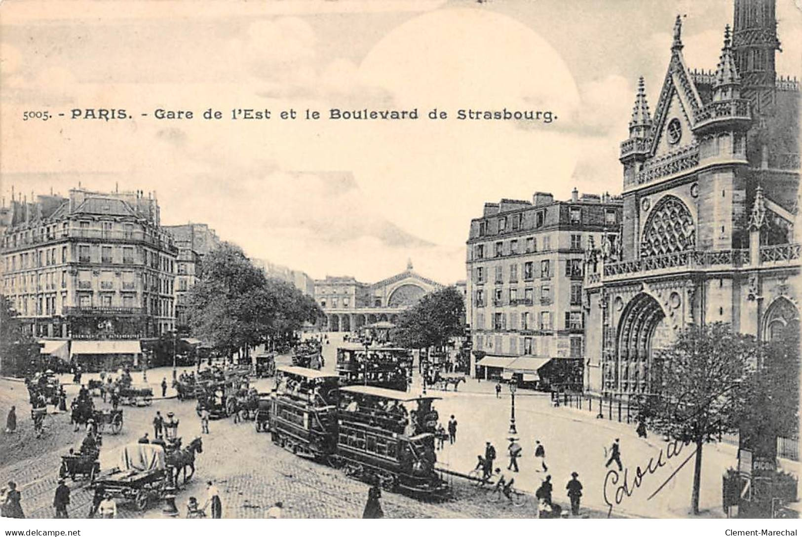 PARIS - Gare De L'Est Et Le Boulevard De Strasbourg - Très Bon état - Pariser Métro, Bahnhöfe