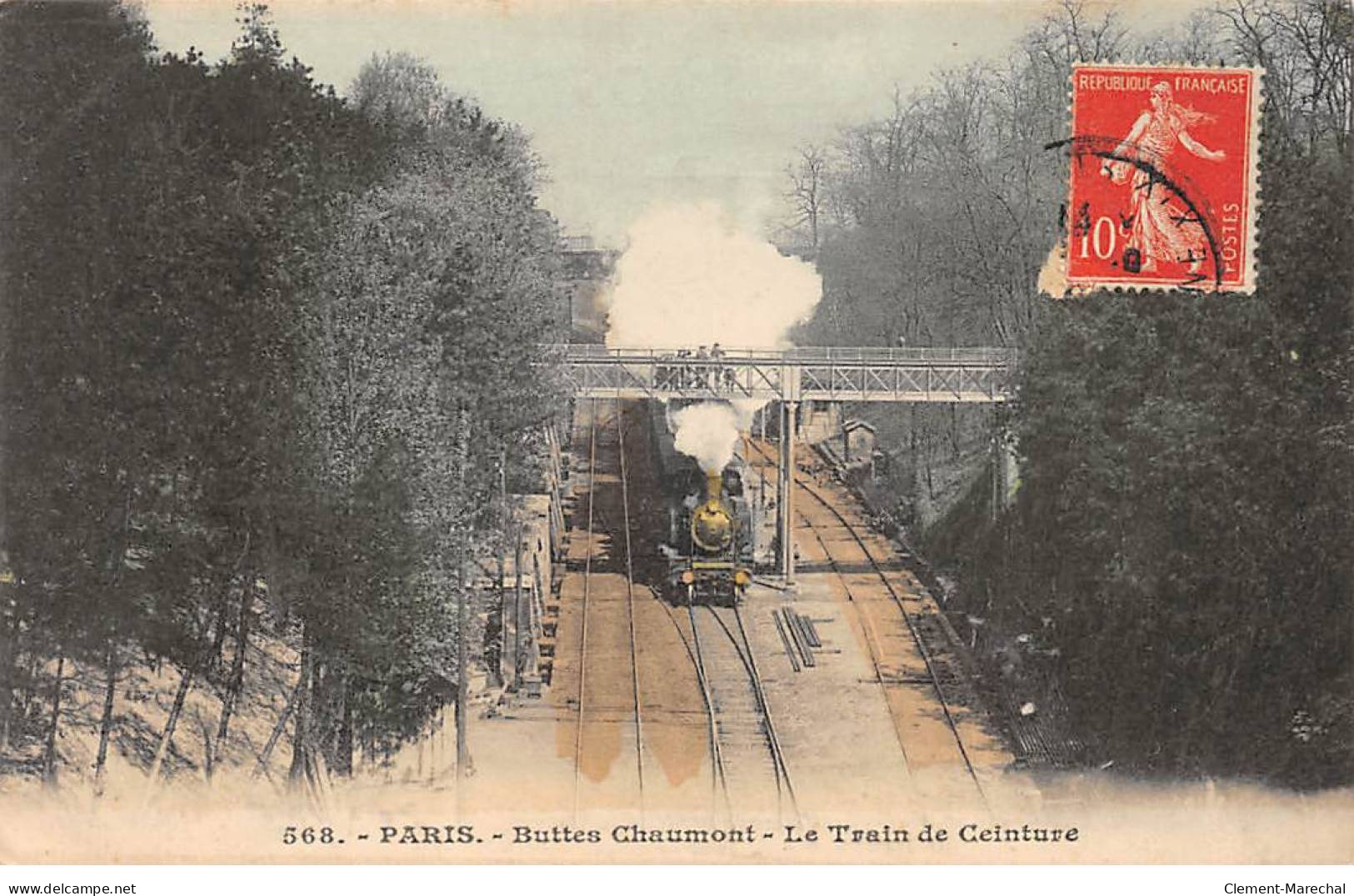 PARIS - Buttes Chaumont - Le Train De Ceinture - Très Bon état - Parcs, Jardins