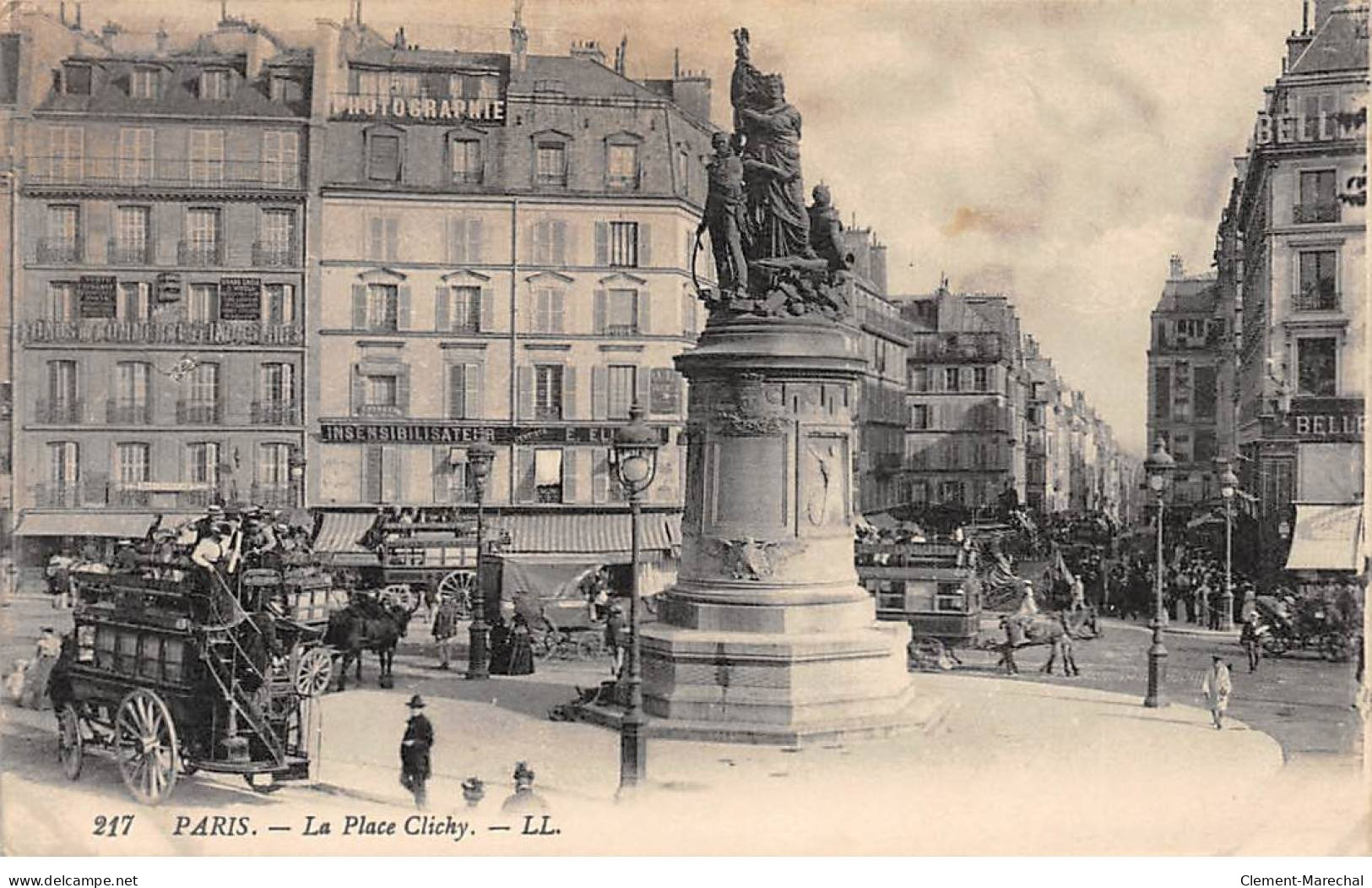 PARIS - La Place Clichy - Très Bon état - Markten, Pleinen