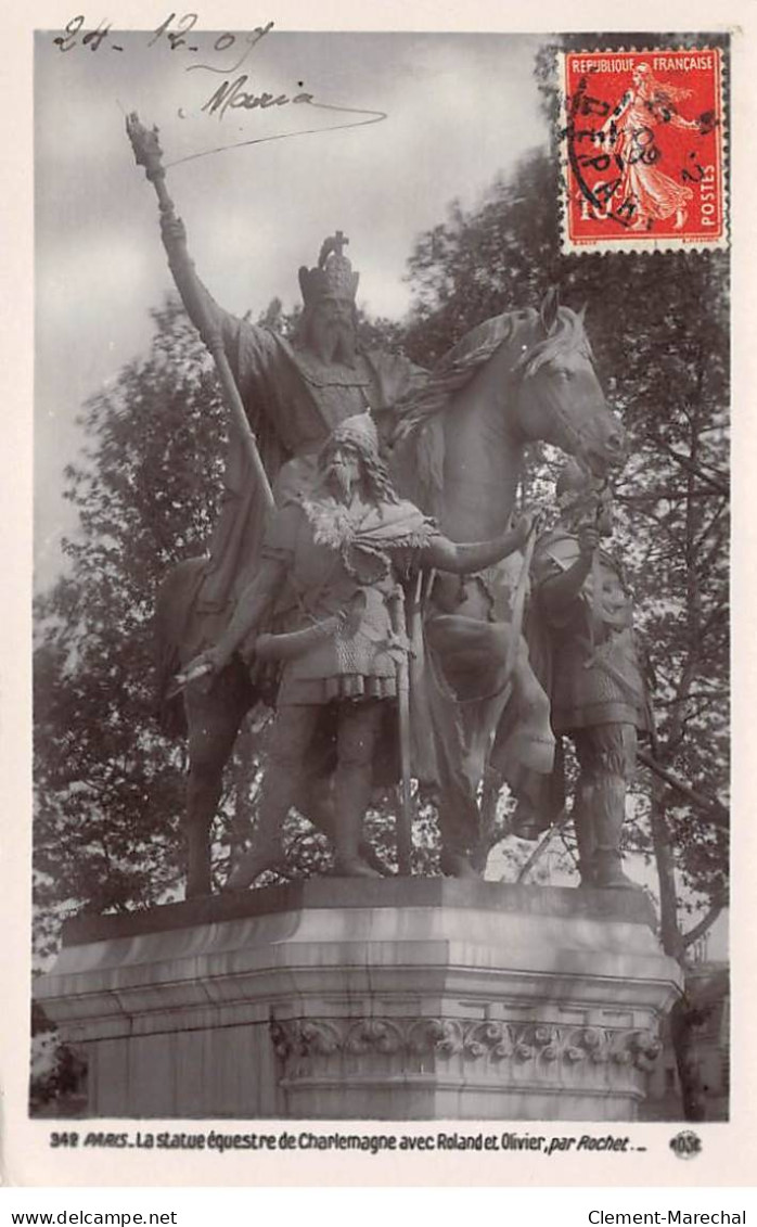 PARIS - La Statue Equestre De Charlemagne Avec Roland Et Olivier - Très Bon état - Autres Monuments, édifices