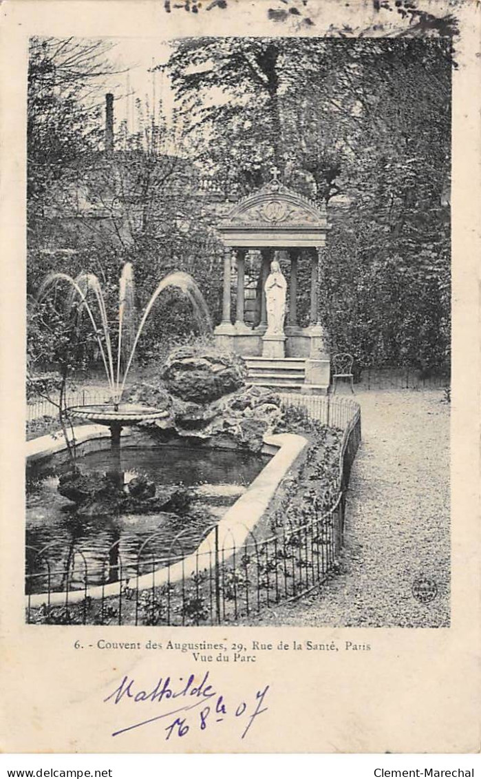 PARIS - Couvent Des Augustines - Vue Du Parc - Rue De La Santé - Très Bon état - Sonstige & Ohne Zuordnung