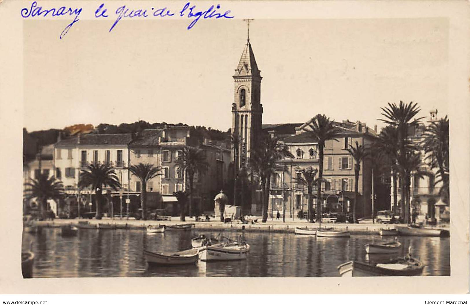 SANARY - Le Quai De L'Eglise - Très Bon état - Sanary-sur-Mer