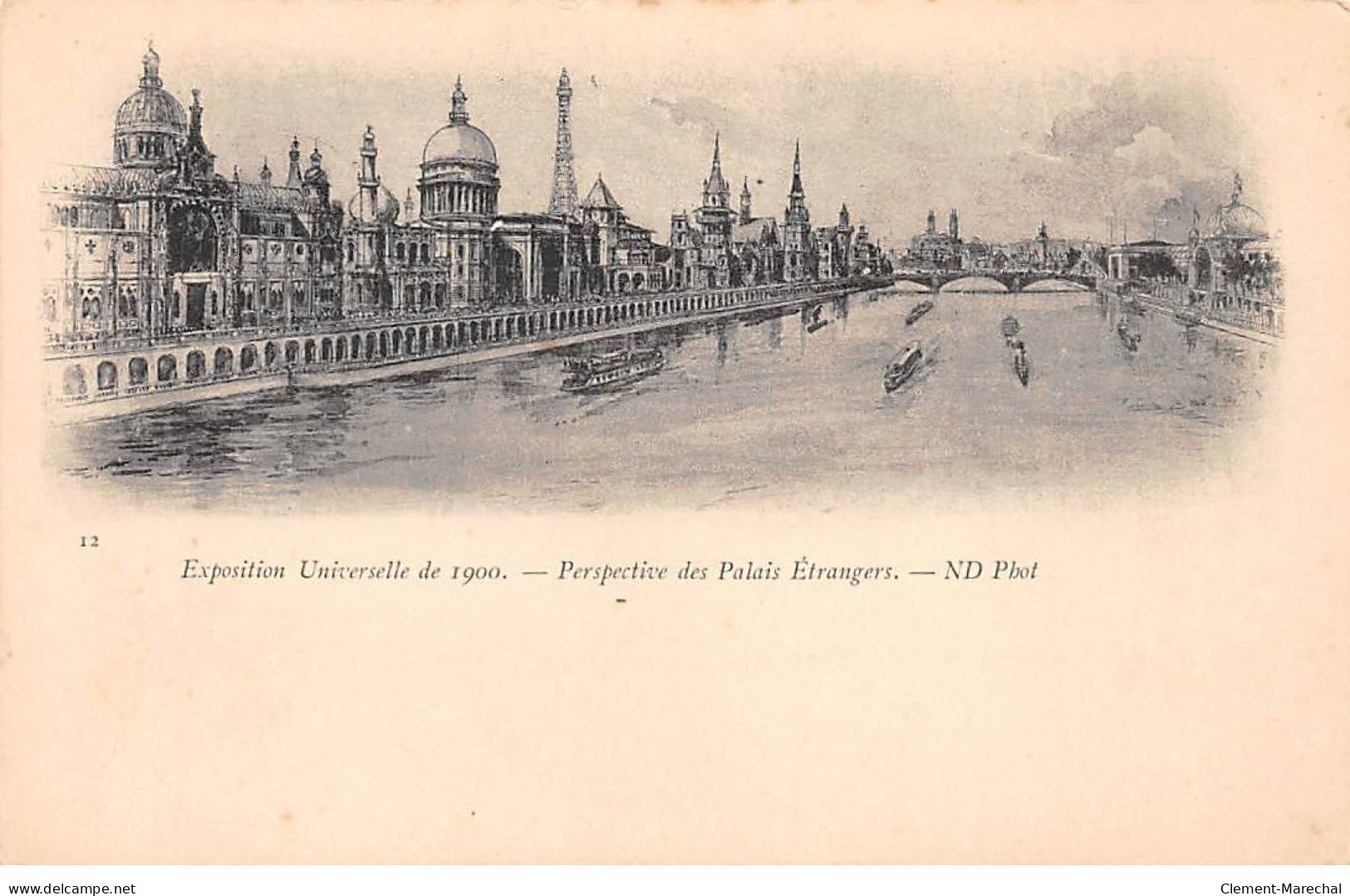 PARIS - Exposition Universelle De 1900 - Perspective Des Palais Etrangers - Très Bon état - Tentoonstellingen
