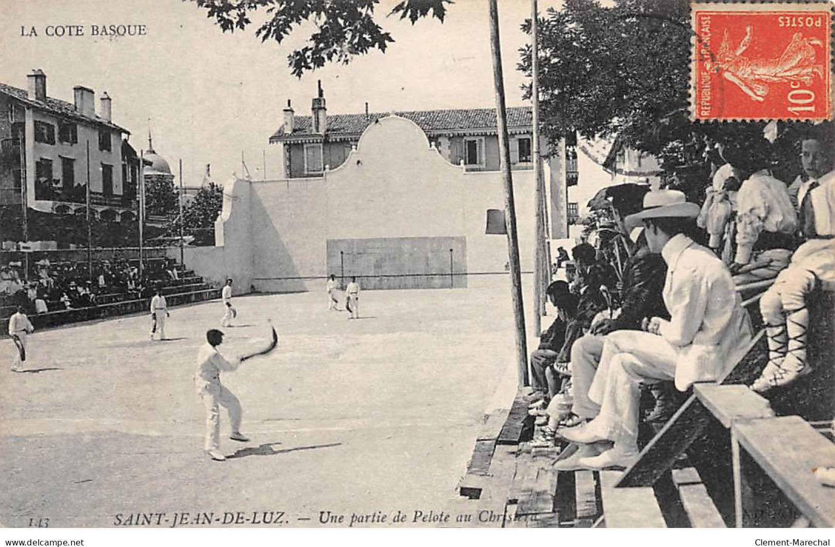 SAINT JEAN DE LUZ - Une Partie De Pelote Au Chistera - Très Bon état - Saint Jean De Luz