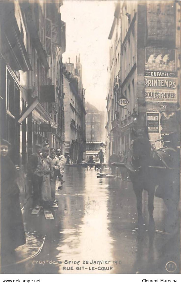 PARIS - Crue De La Seine 1910 - Rue Git Le Coeur - Très Bon état - Überschwemmung 1910