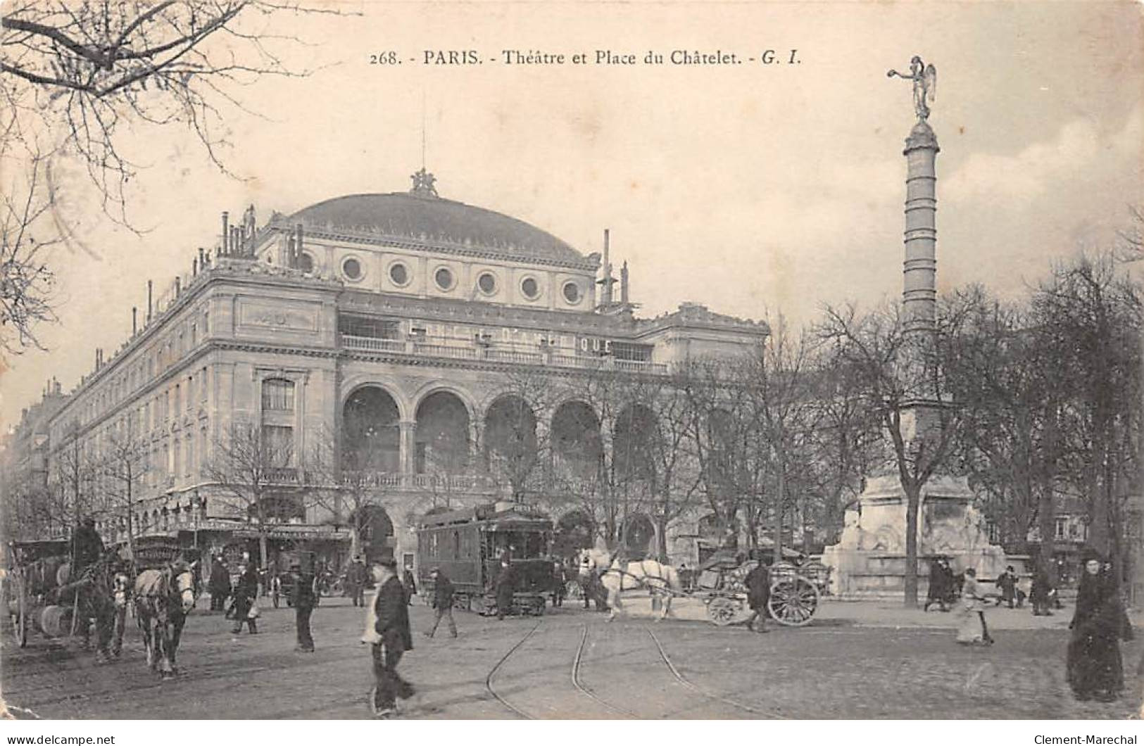 PARIS - Théâtre Et Place Du Châtelet - état - Markten, Pleinen