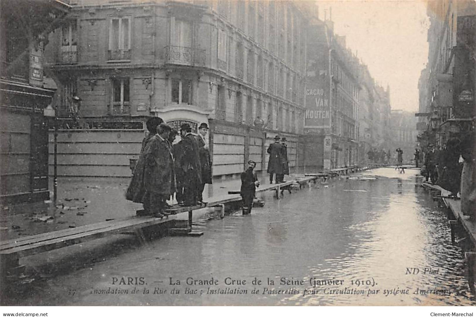 PARIS - La Grande Crue De La Seine 1910 - Inondation De La Rue Du Bac - Très Bon état - Alluvioni Del 1910