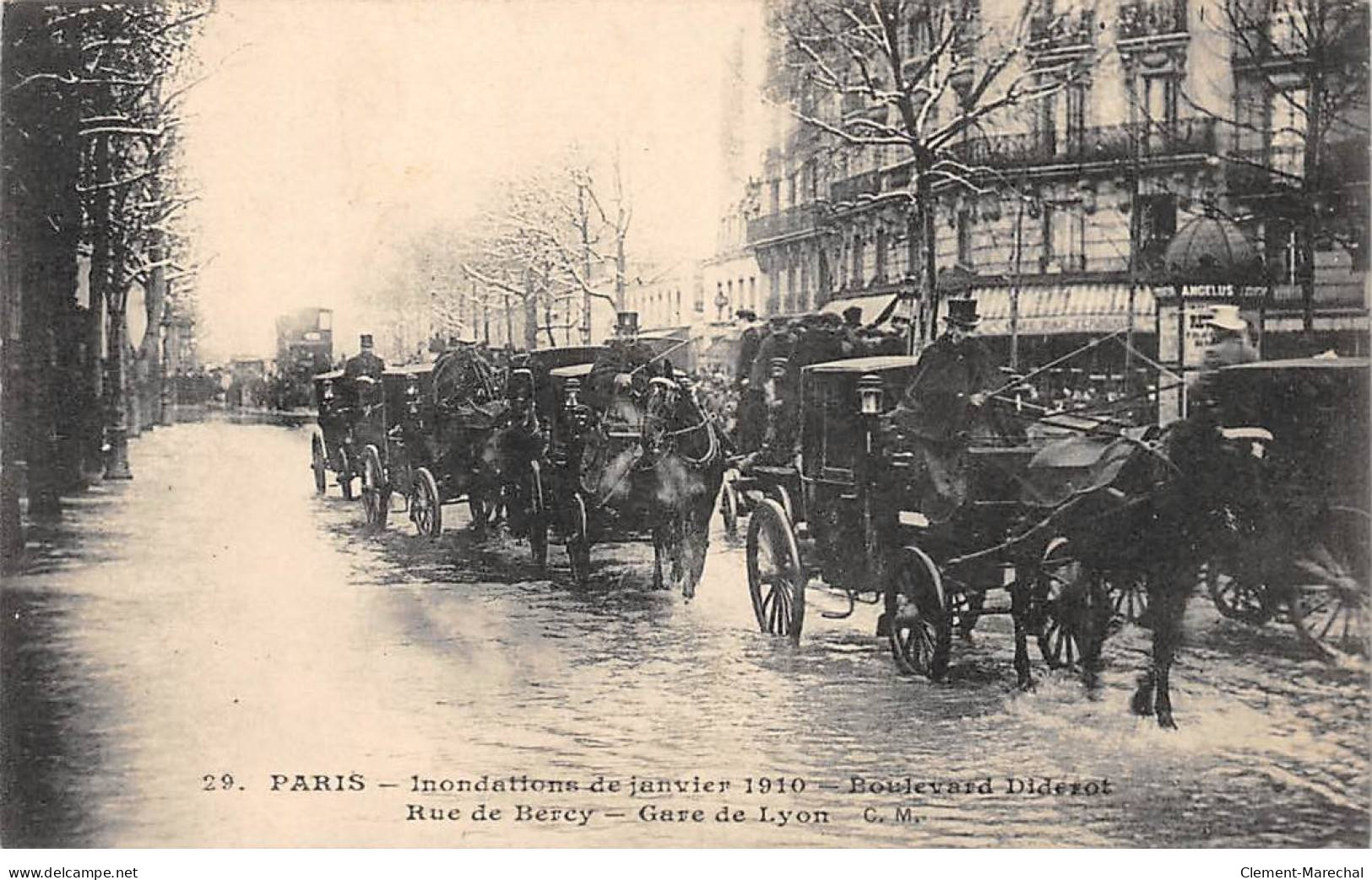 PARIS - Inondations De 1910 - Boulevard Diderot - Rue De Bercy - Gare De Lyon - Très Bon état - Paris Flood, 1910