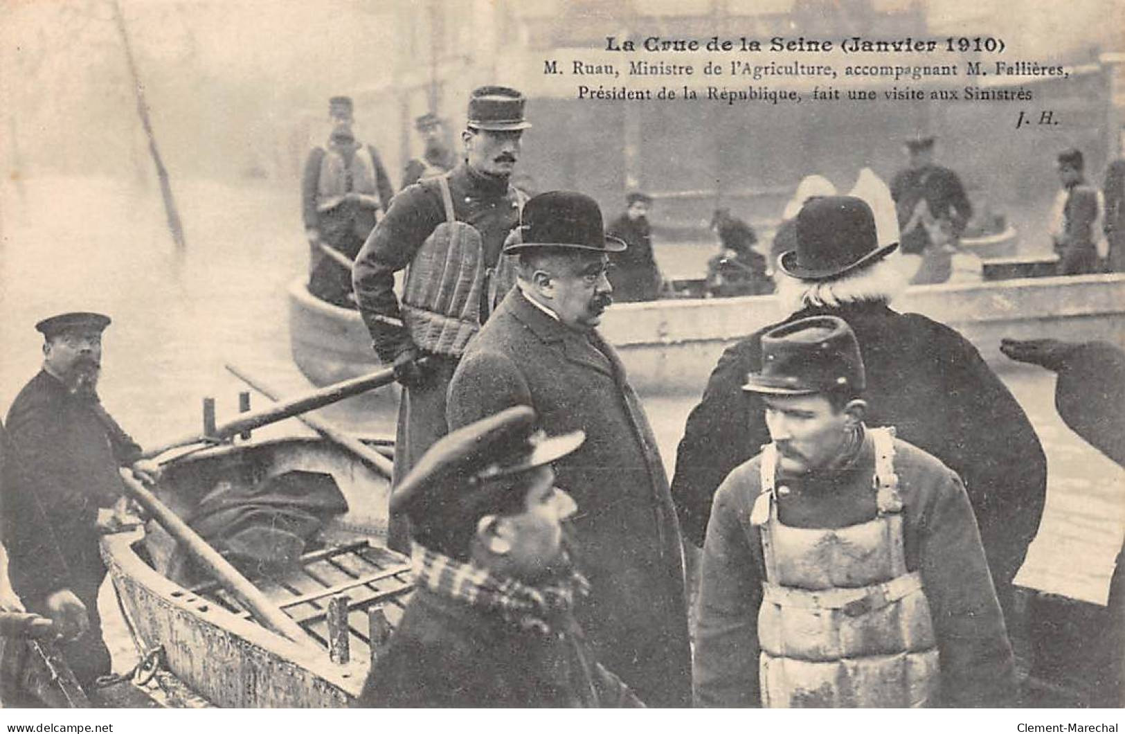 PARIS - La Crue De La Seine 1910 - Ministre De L'Agriculture - Président De La République - Très Bon état - La Crecida Del Sena De 1910