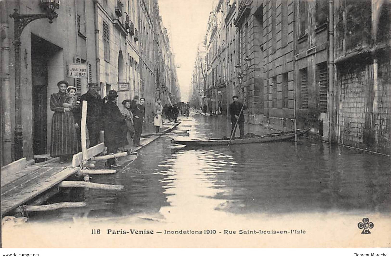 PARIS - Venise - Inondations 1910 - Rue Saint Louis En L'Isle - Très Bon état - De Overstroming Van 1910