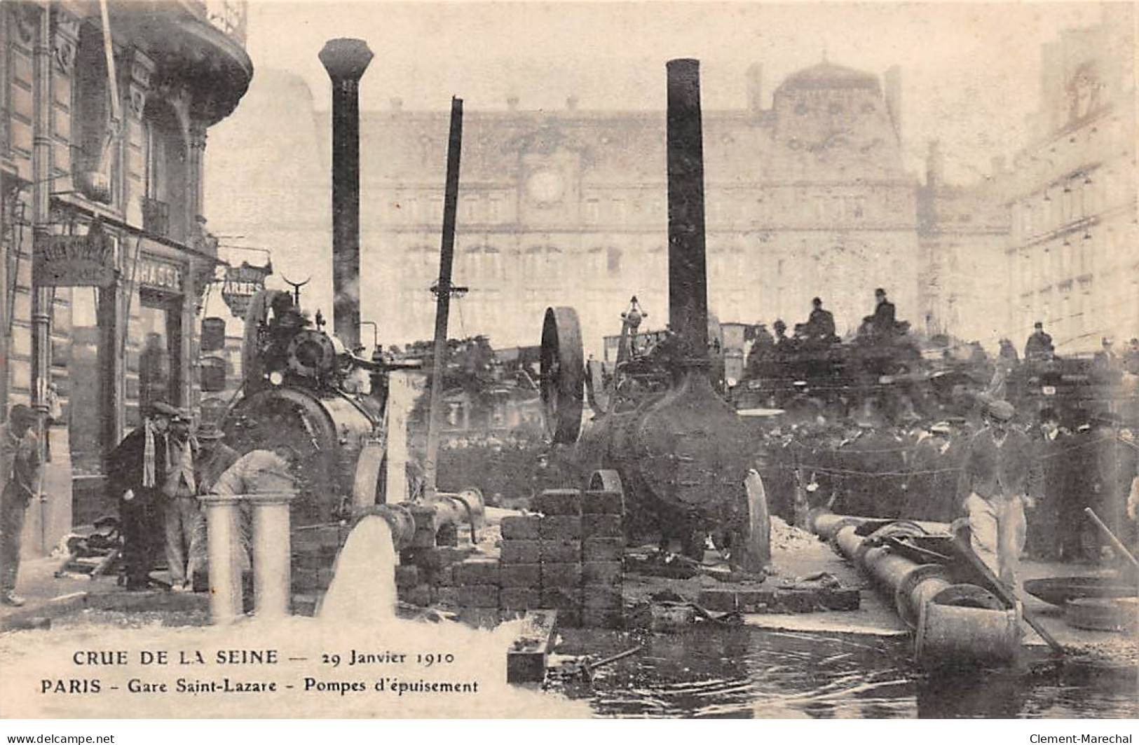 PARIS - Crue De La Seine 1910 - Gare Saint Lazare - Très Bon état - Paris Flood, 1910