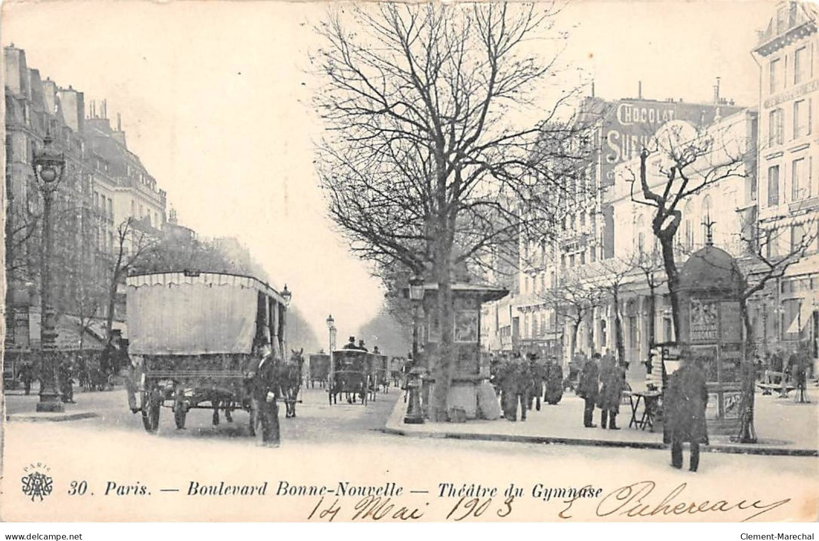 PARIS - Boulevard Bonne Nouvelle - Théâtre Du Gymnase - Très Bon état - Andere & Zonder Classificatie