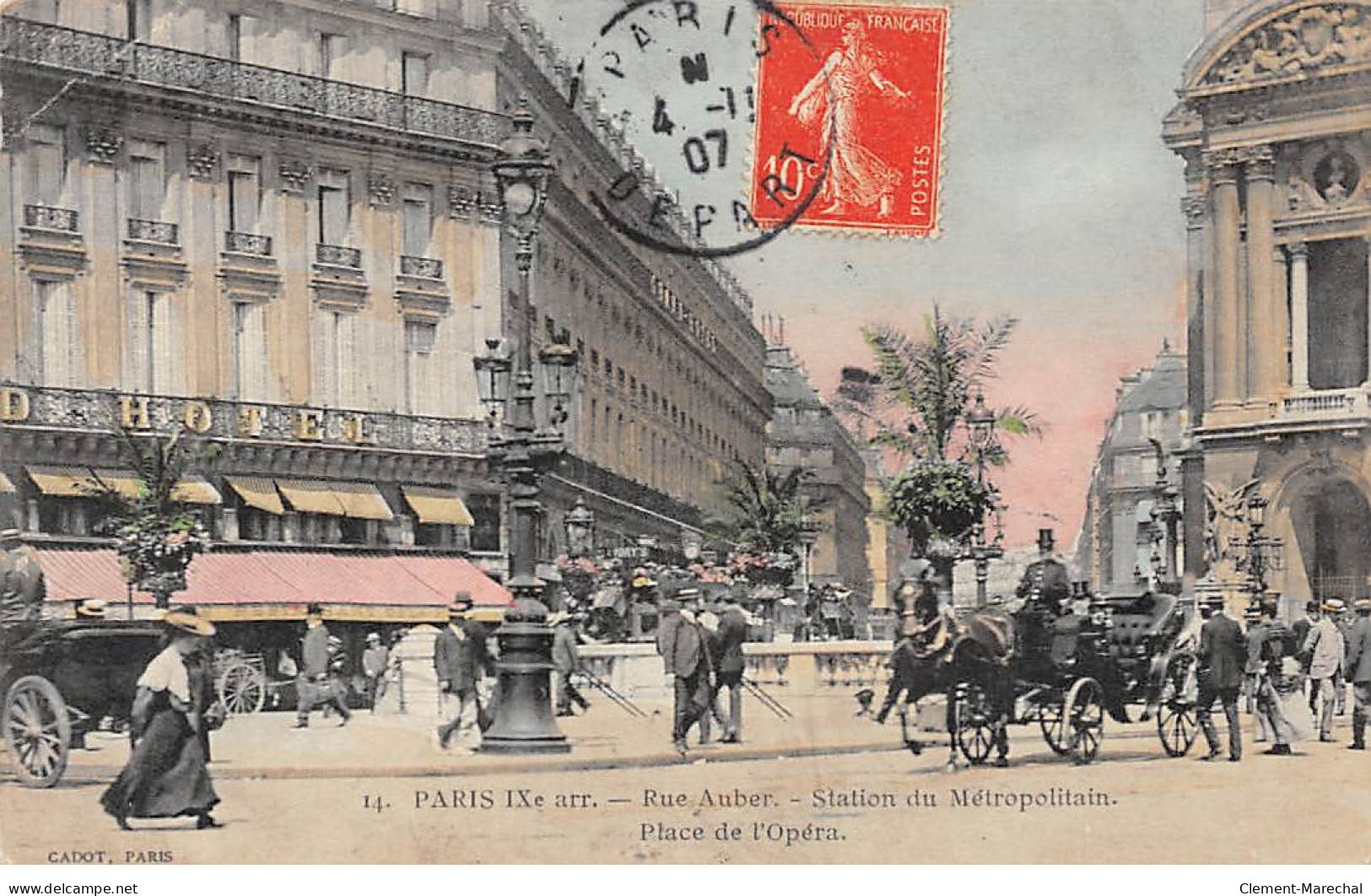 PARIS - Rue Auber - Station Du Métropolitain - Place De L'Opéra - Très Bon état - Distrito: 09