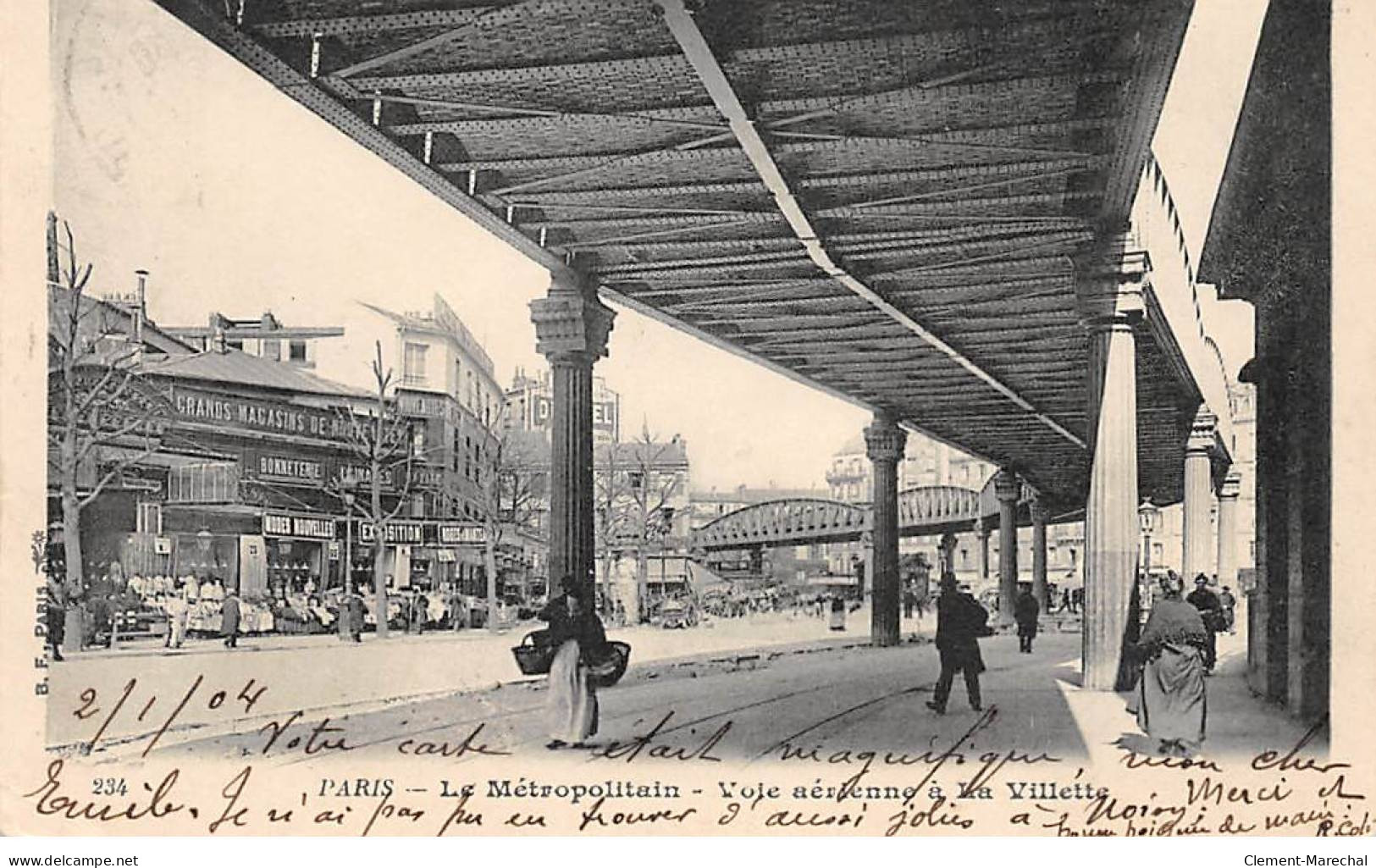 PARIS - Le Métropolitain - Voie Aérienne à La Villette - Très Bon état - Stations, Underground