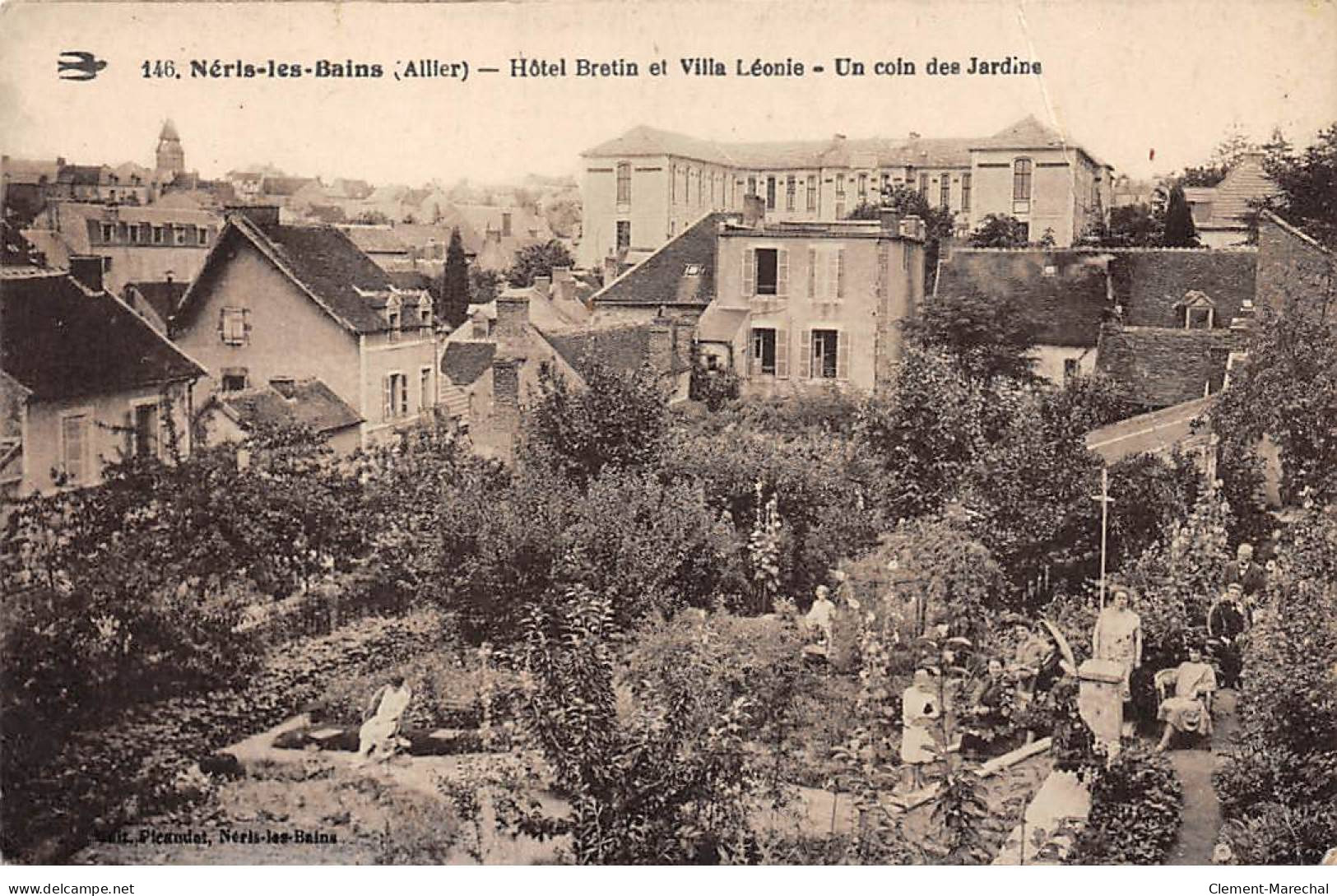 NERIS LES BAINS - Hôtel Bretin Et Villa Léonie - Un Coin Des Jardins - état - Neris Les Bains