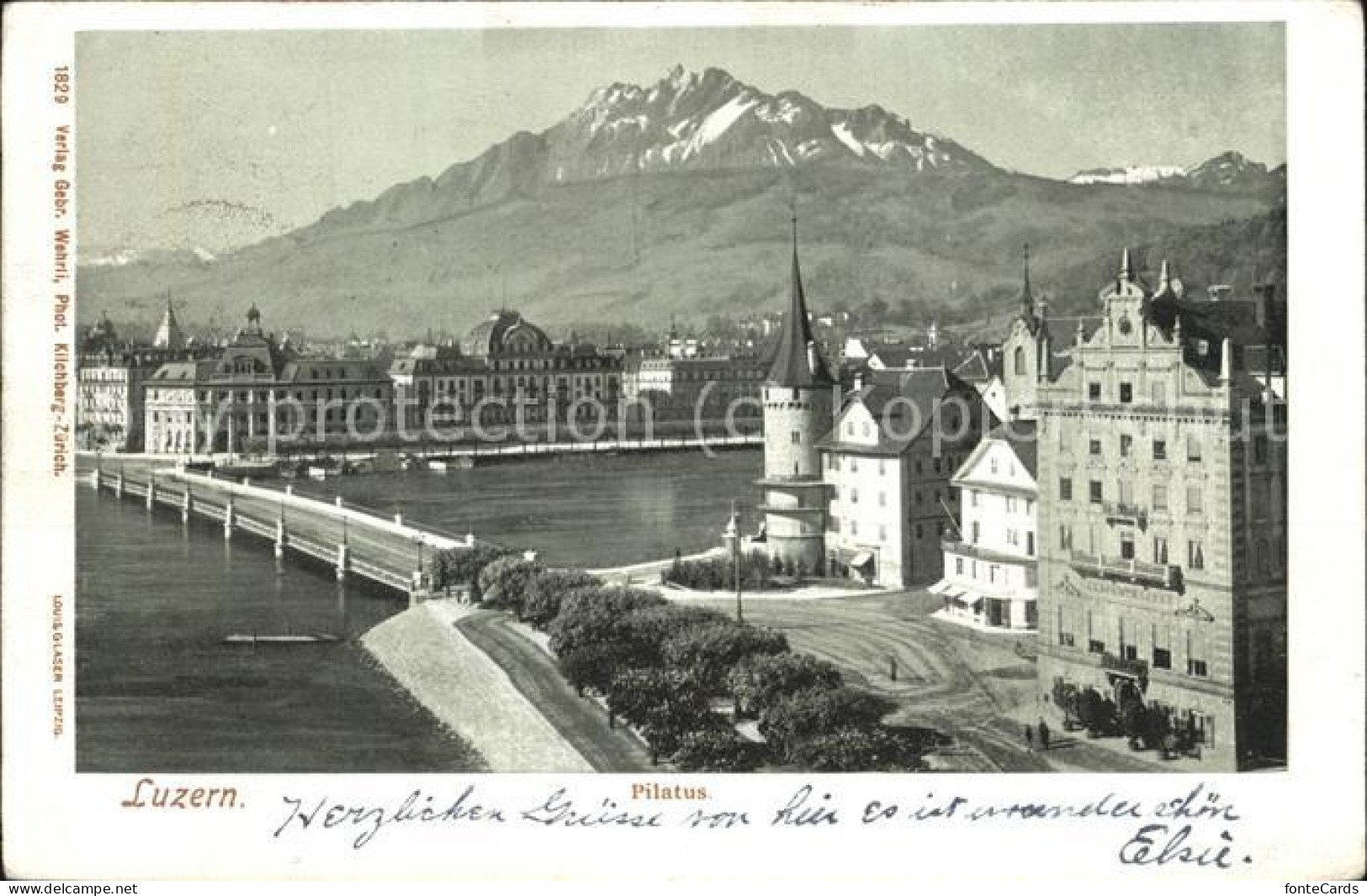 11426708 Luzern LU Teilansicht Mit Pilatus Luzern - Other & Unclassified