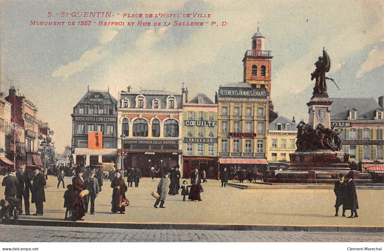 SAINT QUENTIN - Place De L'Hôtel De Ville - Très Bon état - Saint Quentin