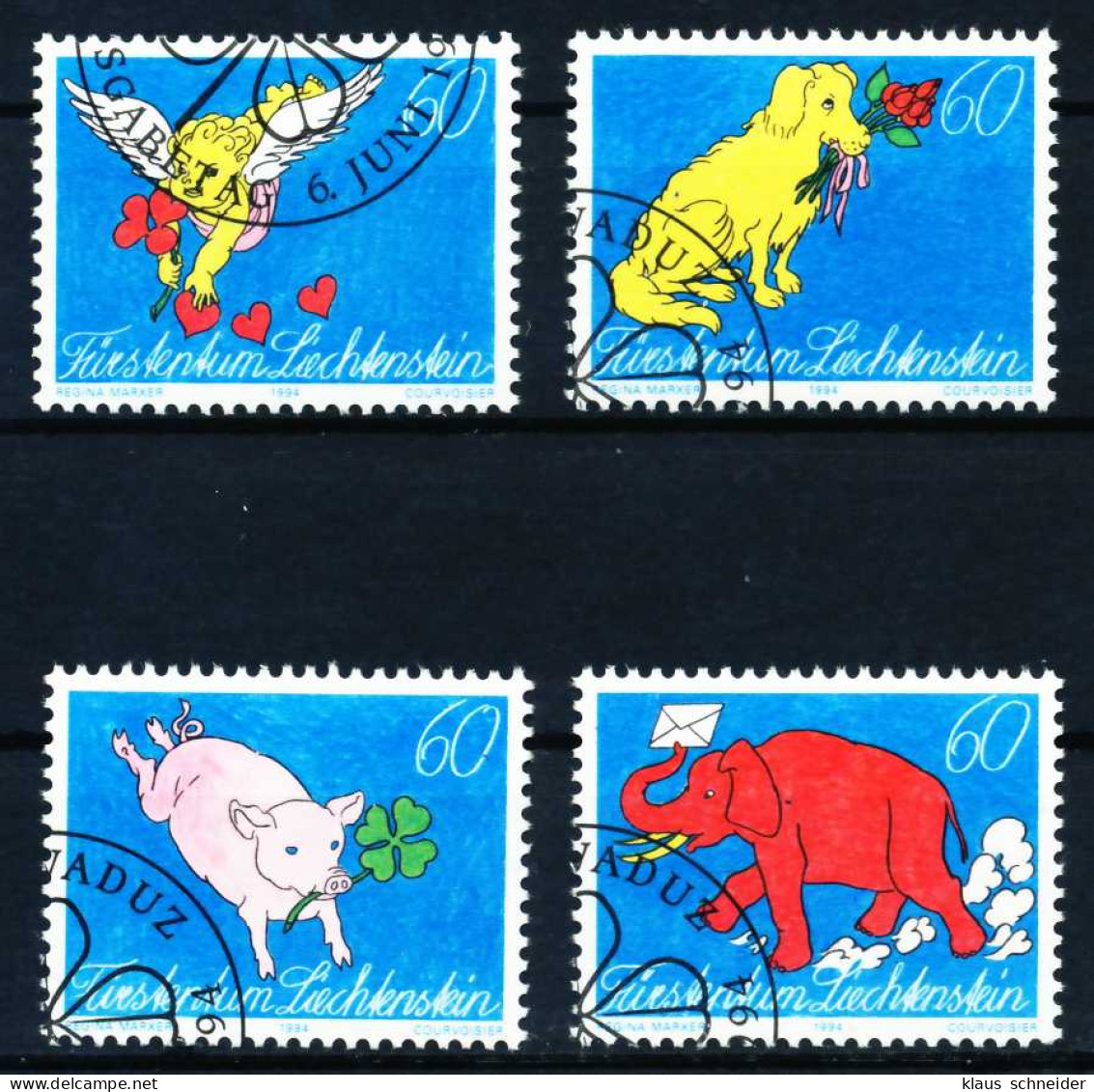 LIECHTENSTEIN 1994 Nr 1085-1088 Gestempelt SA1913A - Gebruikt