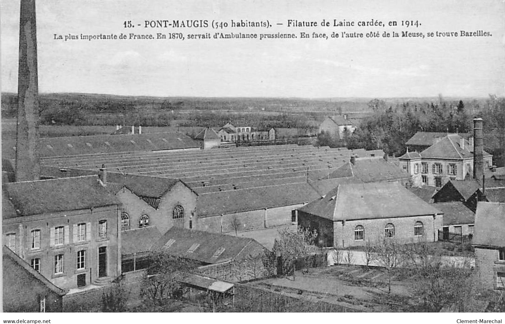 PONT MAUGIS - Filature De Laine Cardée En 1914 - Très Bon état - Andere & Zonder Classificatie