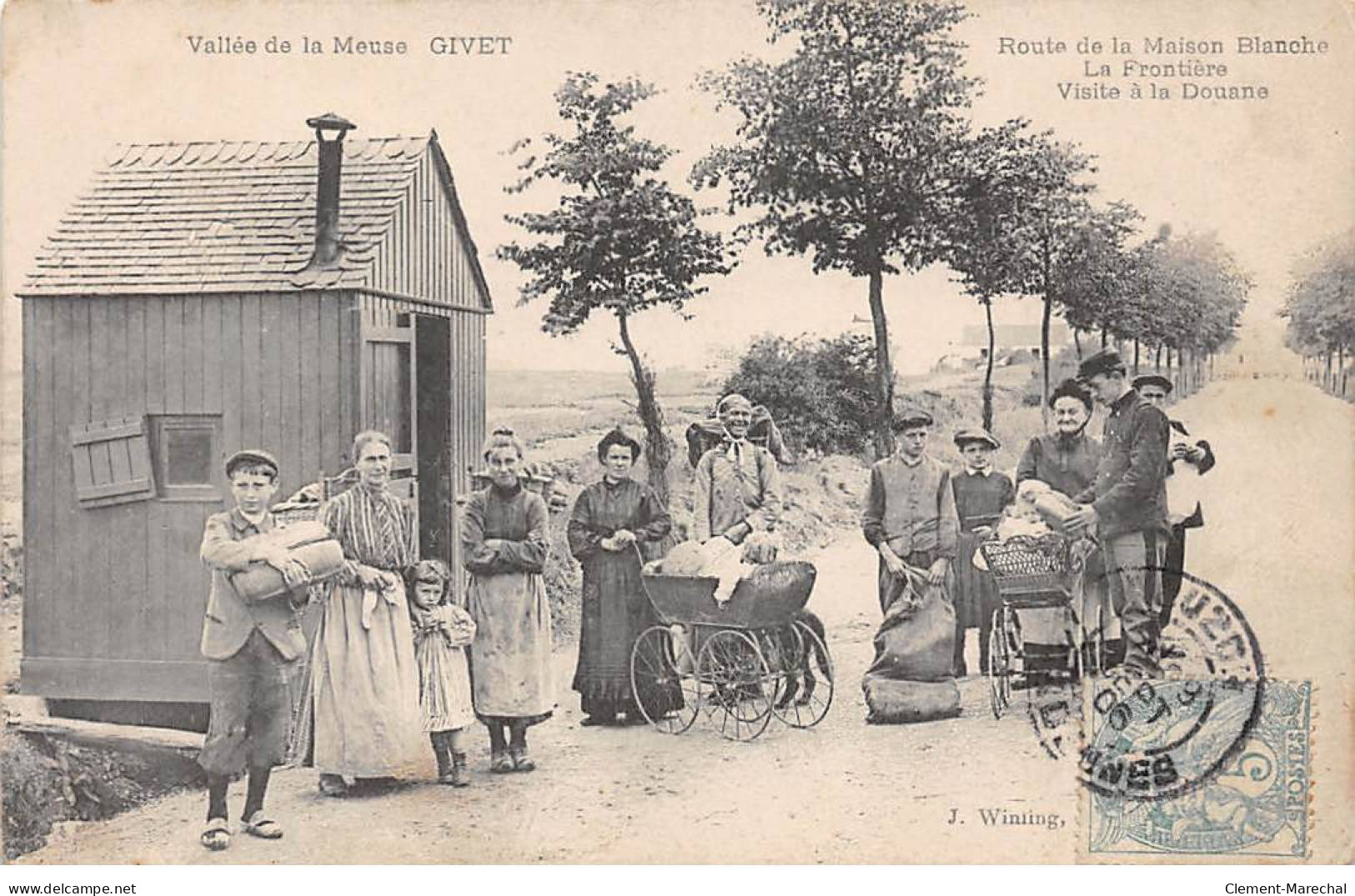 GIVET - Route De La Maison Blanche - La Frontière - Visite à La Douane - Très Bon état - Givet