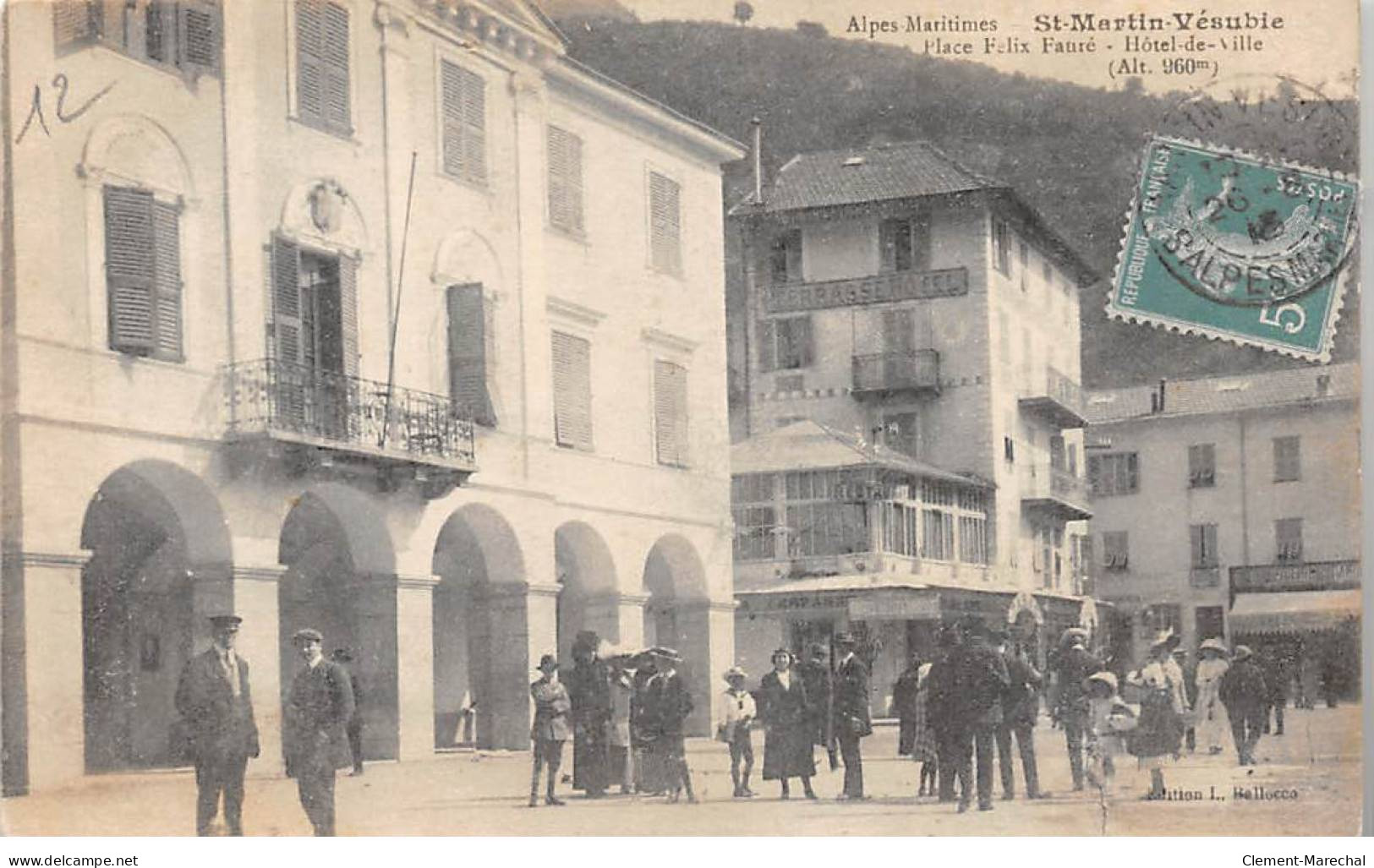 SAINT MARTIN VESUBIE - Place Félix Fauré - Hôtel De Ville - Très Bon état - Saint-Martin-Vésubie