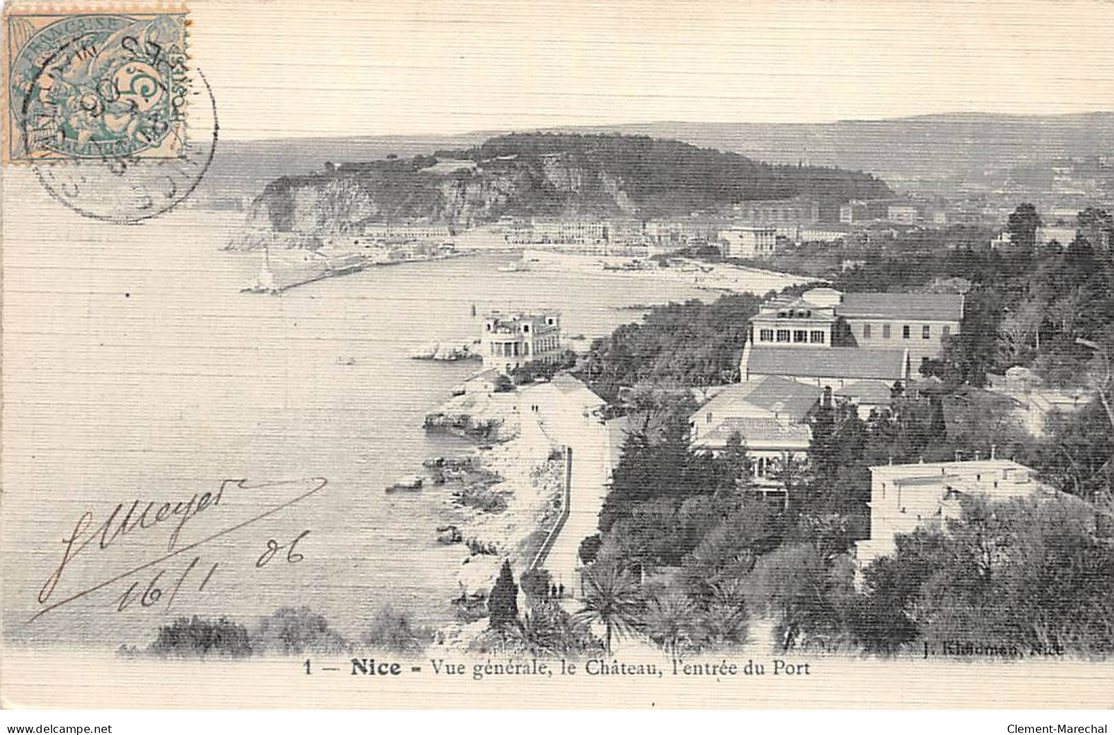 NICE - Vue Générale, Le Château, L'entrée Du Port - Très Bon état - Cartas Panorámicas