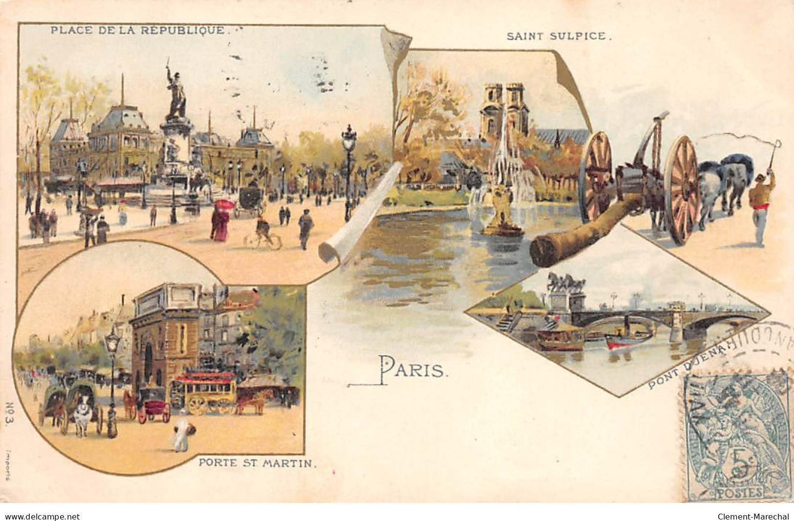 PARIS - Place De La République - Saint Sulpice - Porte Saint Martin - Très Bon état - Viste Panoramiche, Panorama