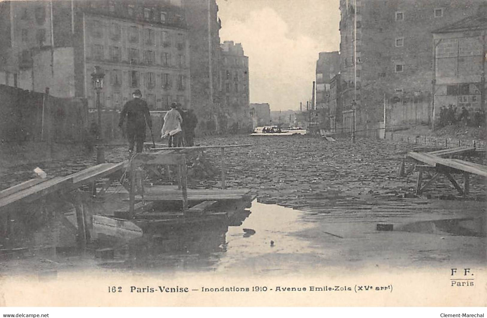 PARIS - Venise - Inondations 1910 - Avenue Emile Zola - Très Bon état - De Overstroming Van 1910