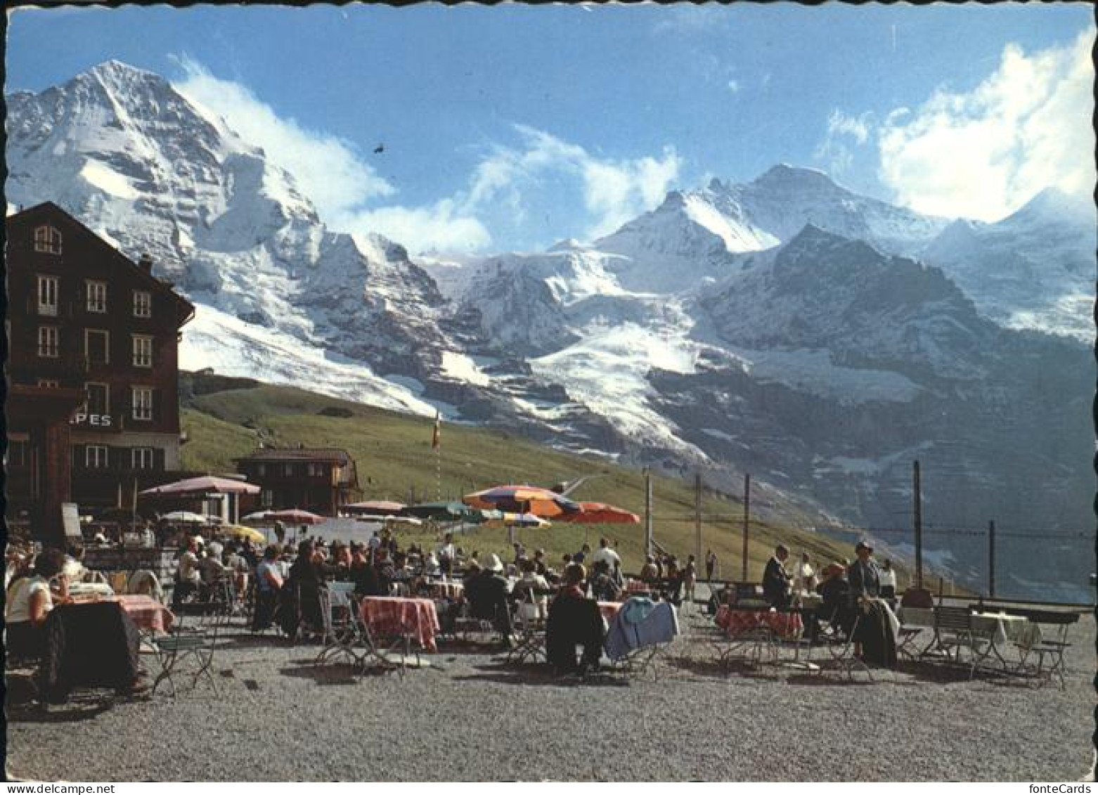 11424646 Interlaken BE Berggasthof Kleine Scheidegg Mit Moench Jungfrau Berner A - Otros & Sin Clasificación