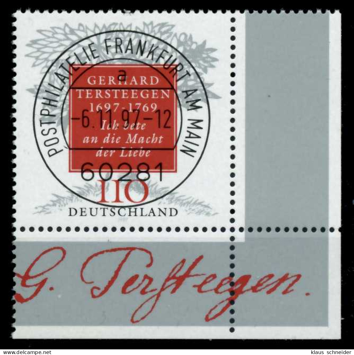 BRD 1997 Nr 1961 Zentrisch Gestempelt ECKE-URE X6B1506 - Used Stamps