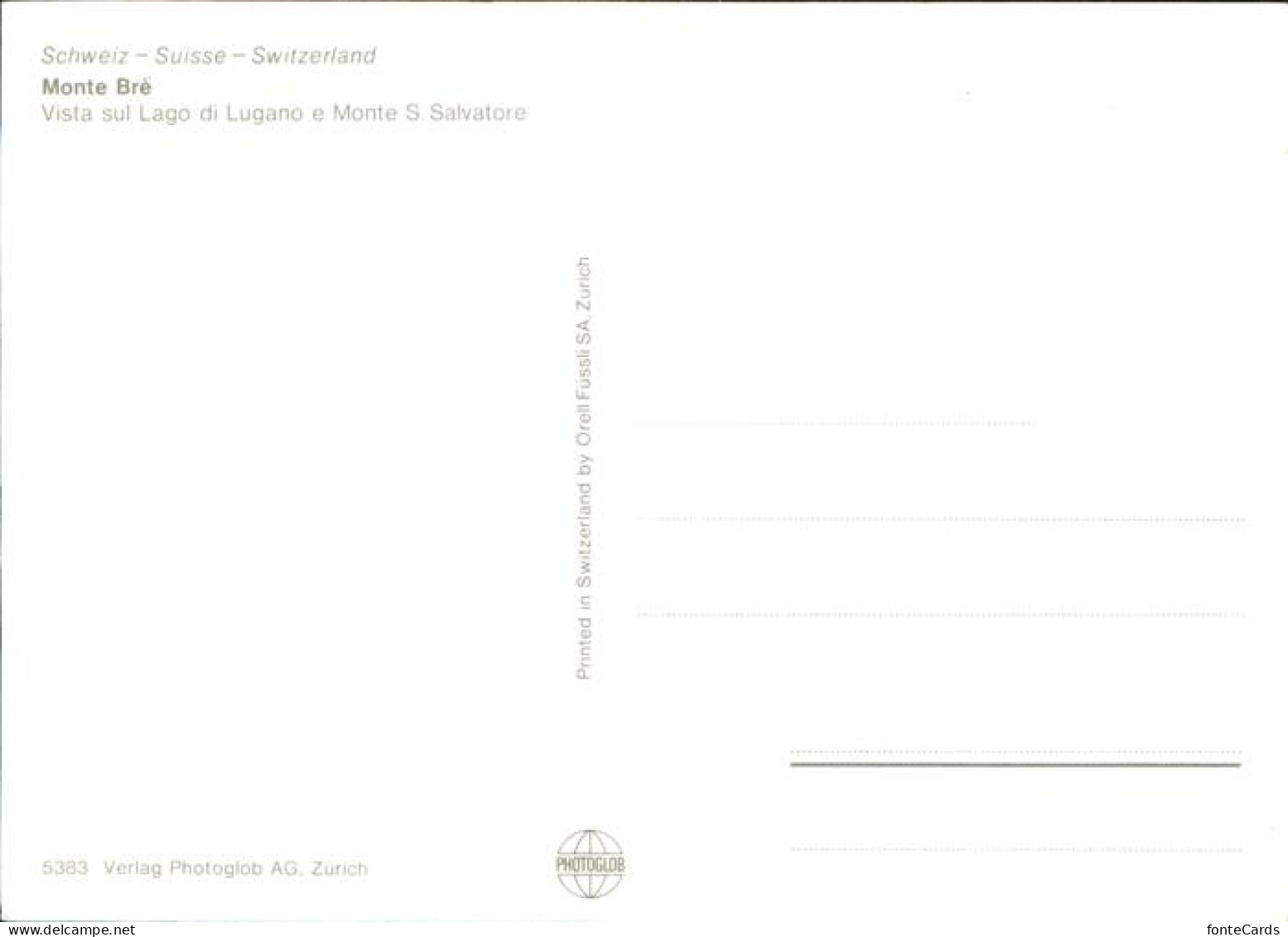 11420075 Lugano TI Mit Monte Bre Lugano - Altri & Non Classificati