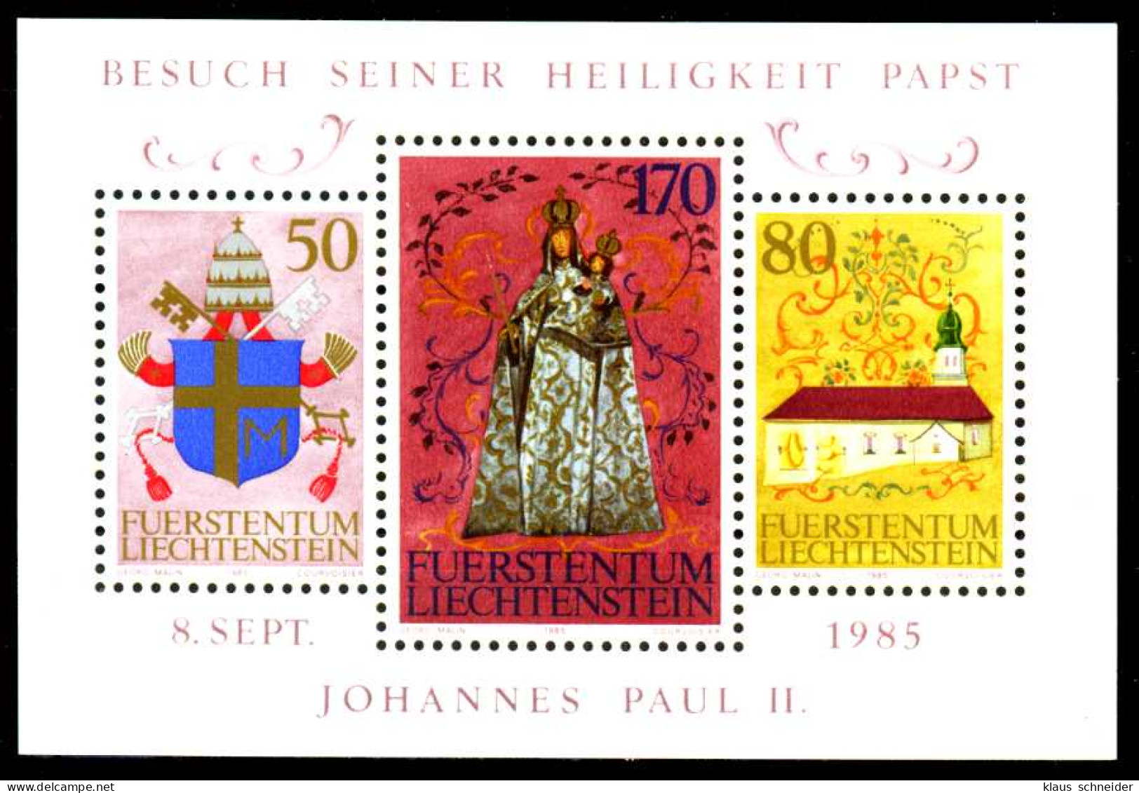 LIECHTENSTEIN 1985 Block 12 Postfrisch SB46326 - Blocks & Kleinbögen